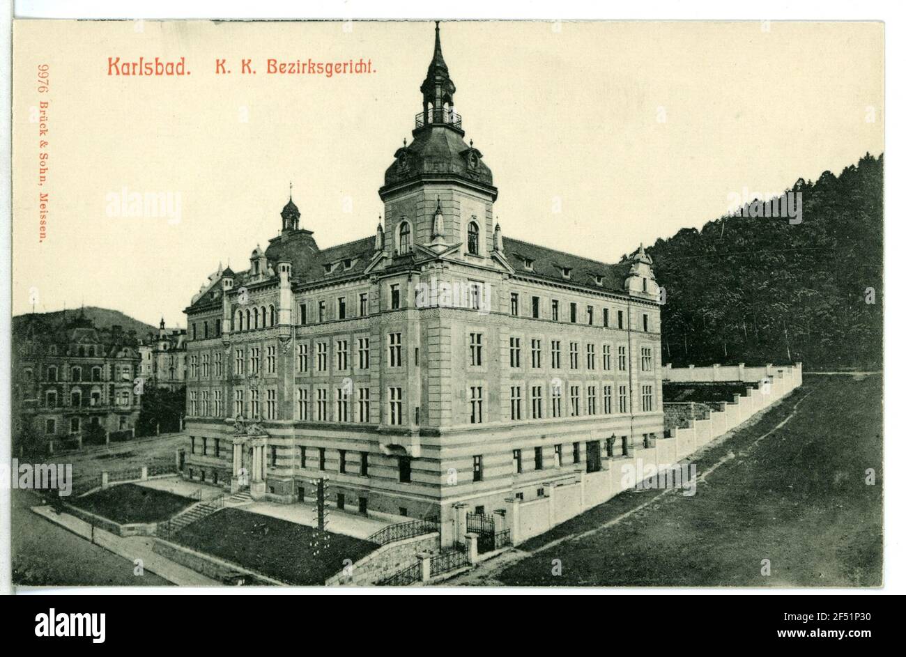 Bezirksgericht Carlsbad. K. K. District Court (1905-1907; Emil of Förster) Stock Photo