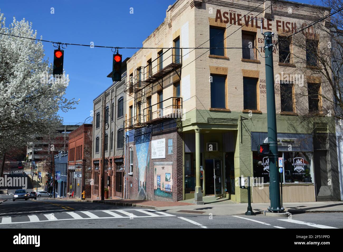 A building at the corner of Broadway and Walnut in Asheville, North