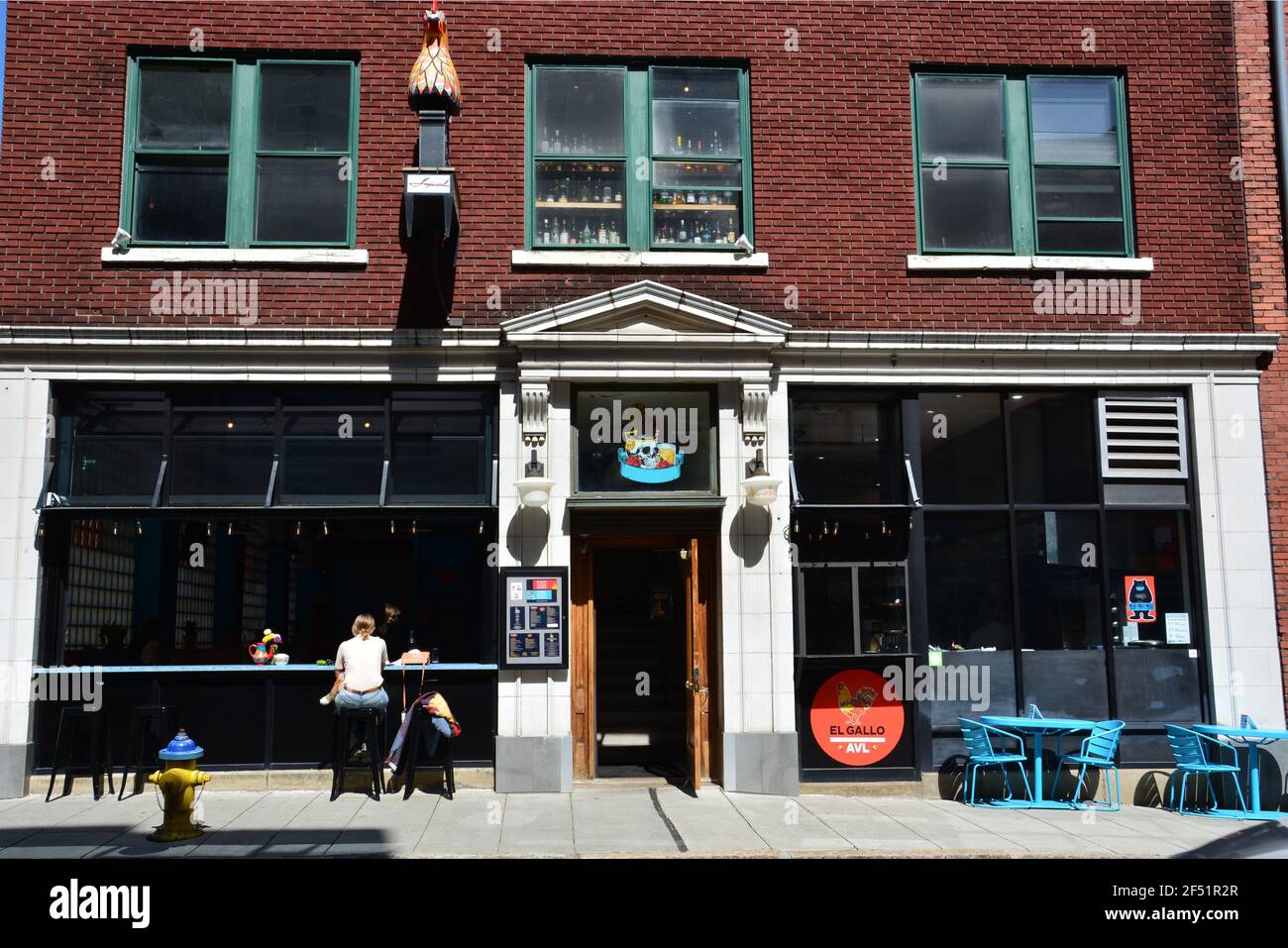 Outside of El Gallo, a Mexican restaurant in the historic downtown