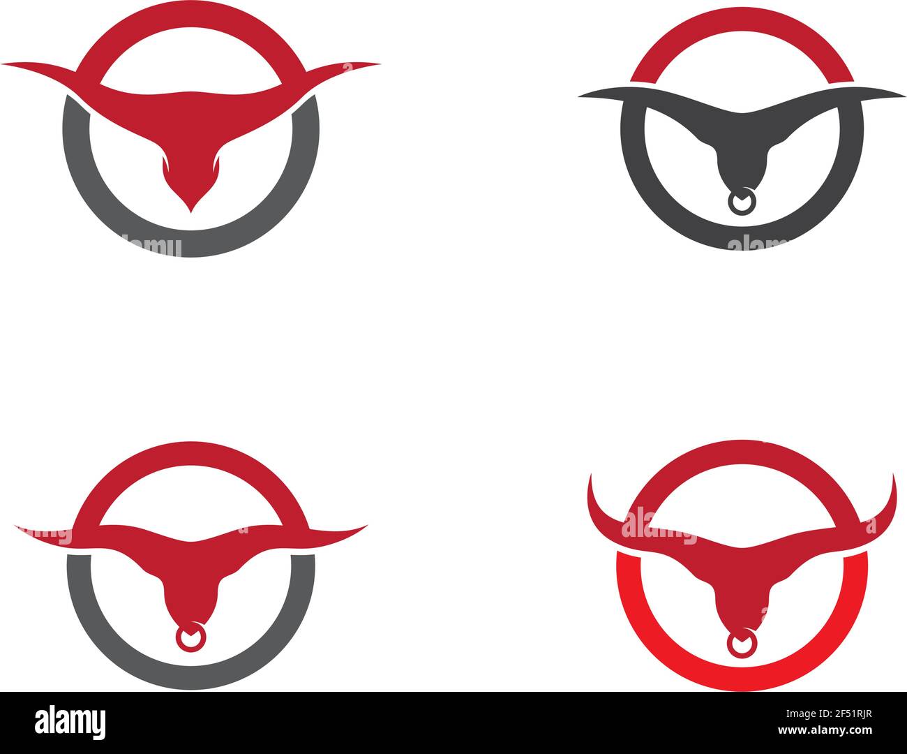 Bull logo template vector icon illustration design Stock Vector