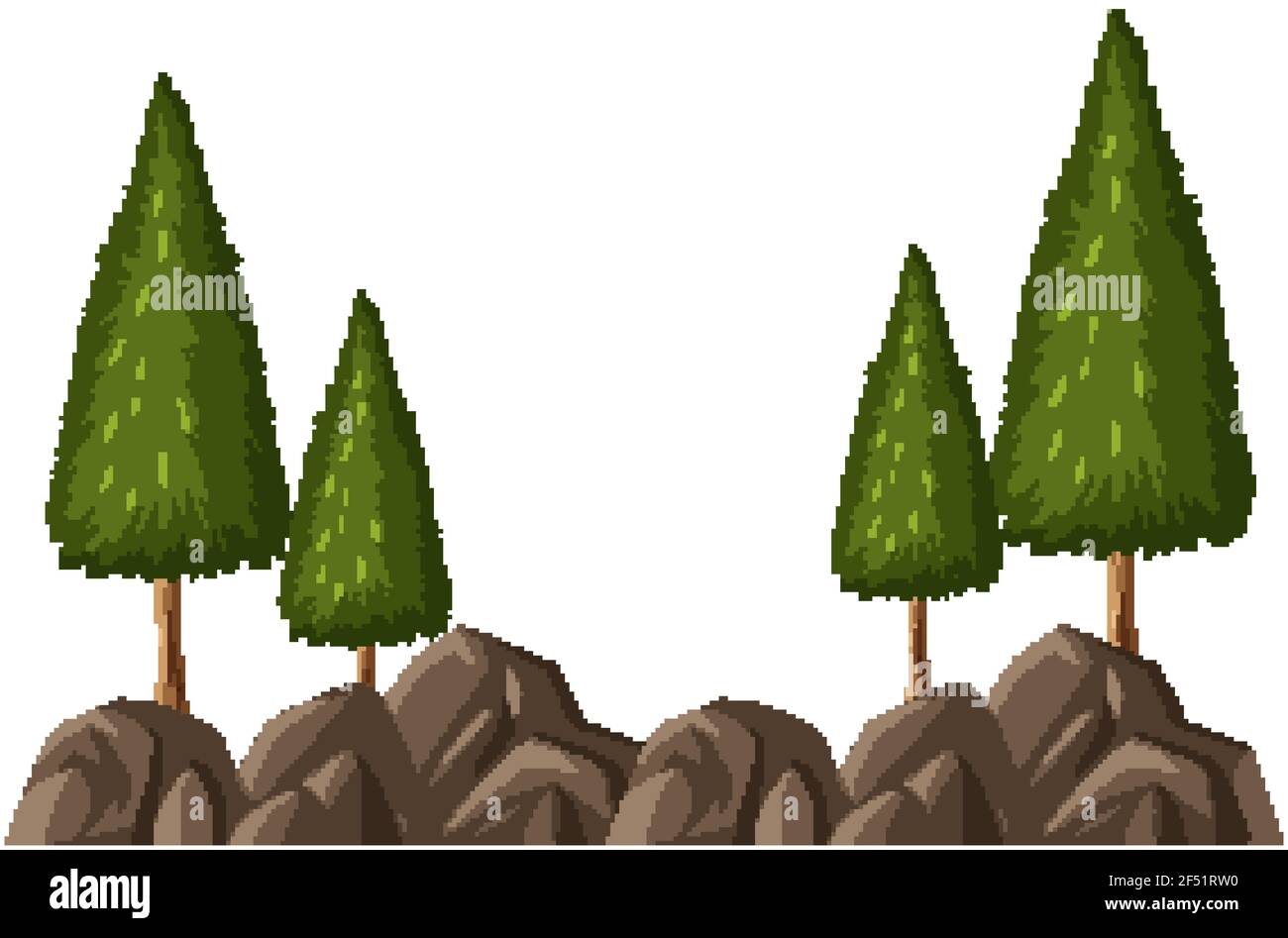 Isolated tree on white background illustration Stock Vector Image & Art ...