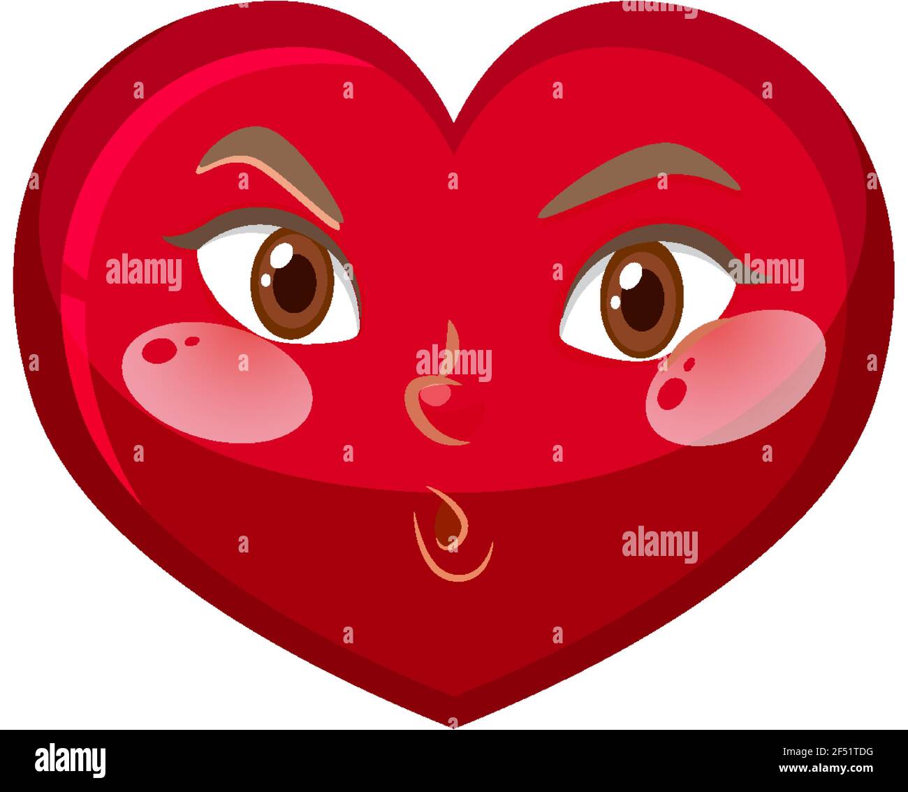 Heart cartoon character with facial expression illustration Stock ...