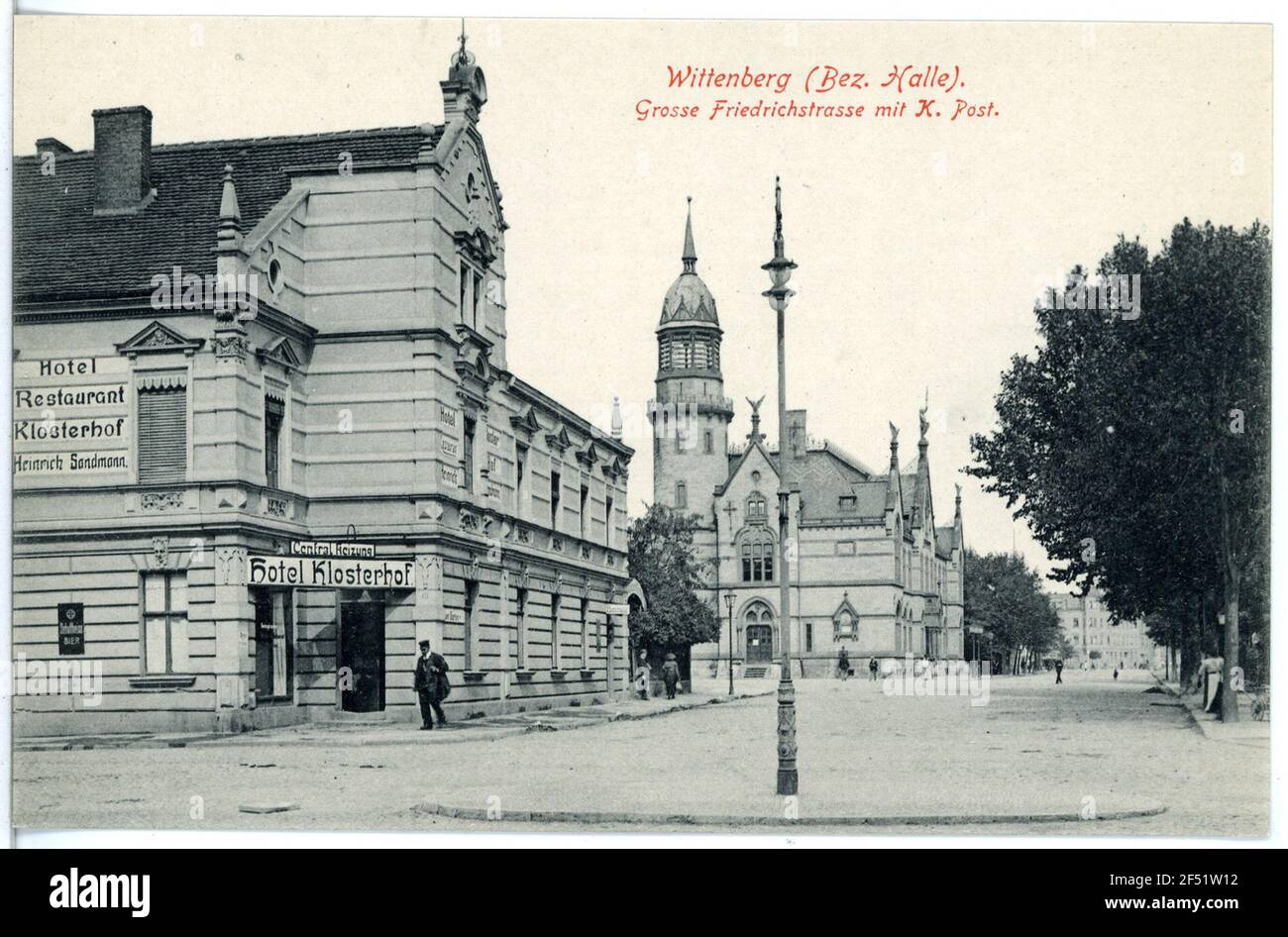 Great Friedrichstraße with Post Wittenberg. Great Friedrichstraße with Post Stock Photo Alamy