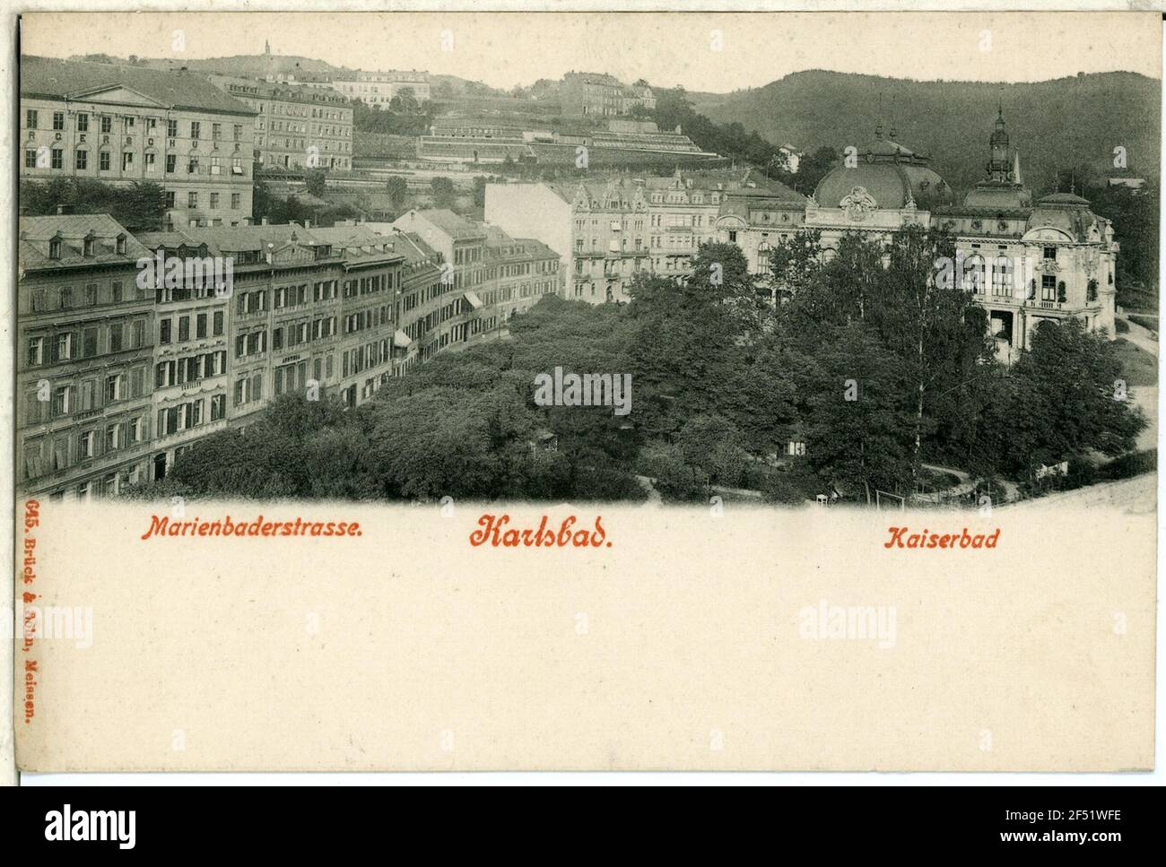 Marienbaderstraße, Kaiserbad Carlsbad. Marienbader Straße with