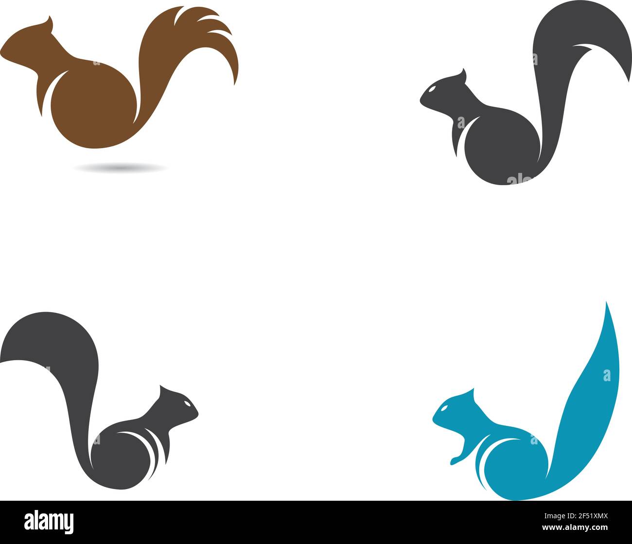 Squirrel logo template vector icon illustration design Stock Vector