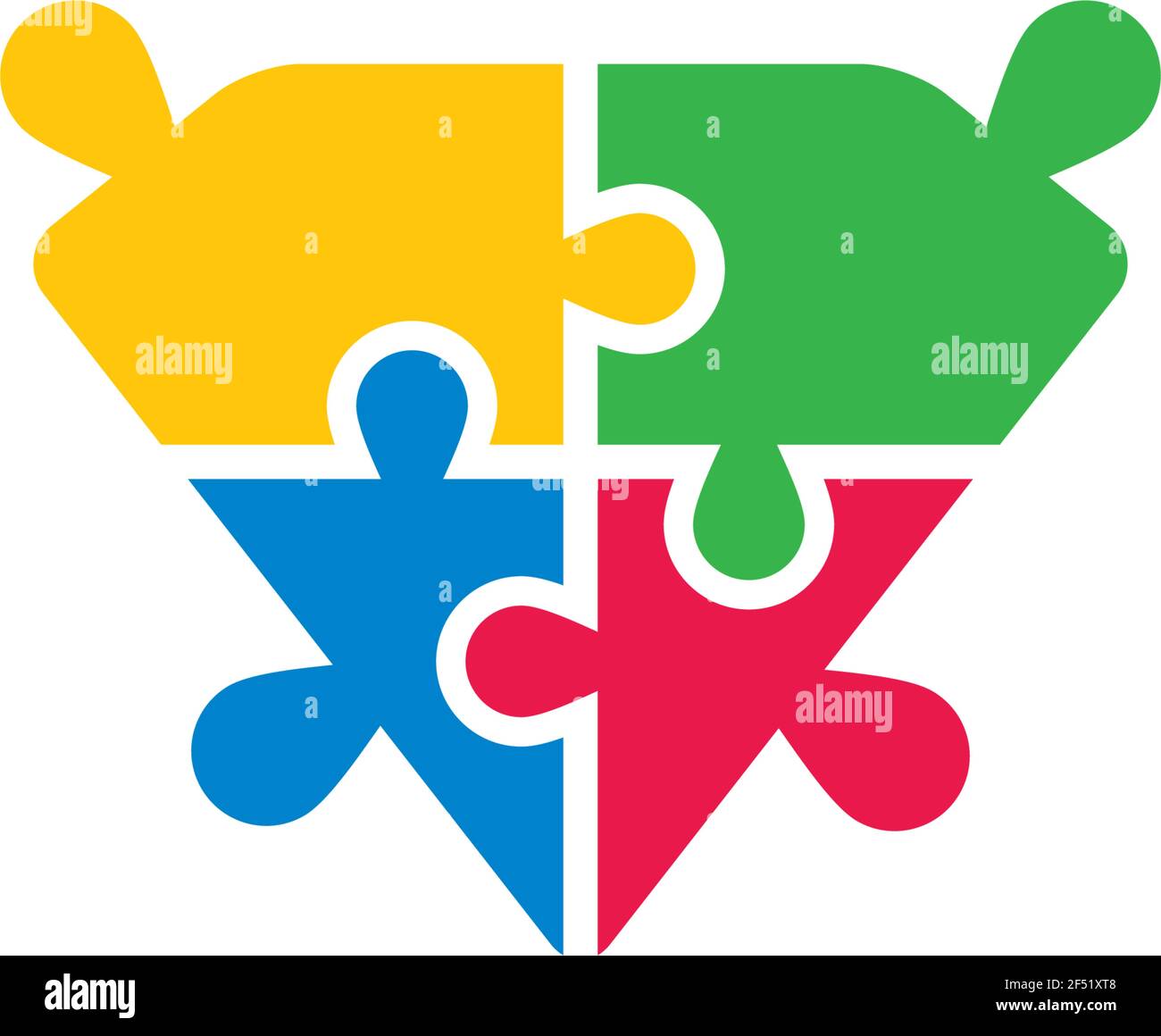 Puzzle logo template vector icon illustration design Stock Vector