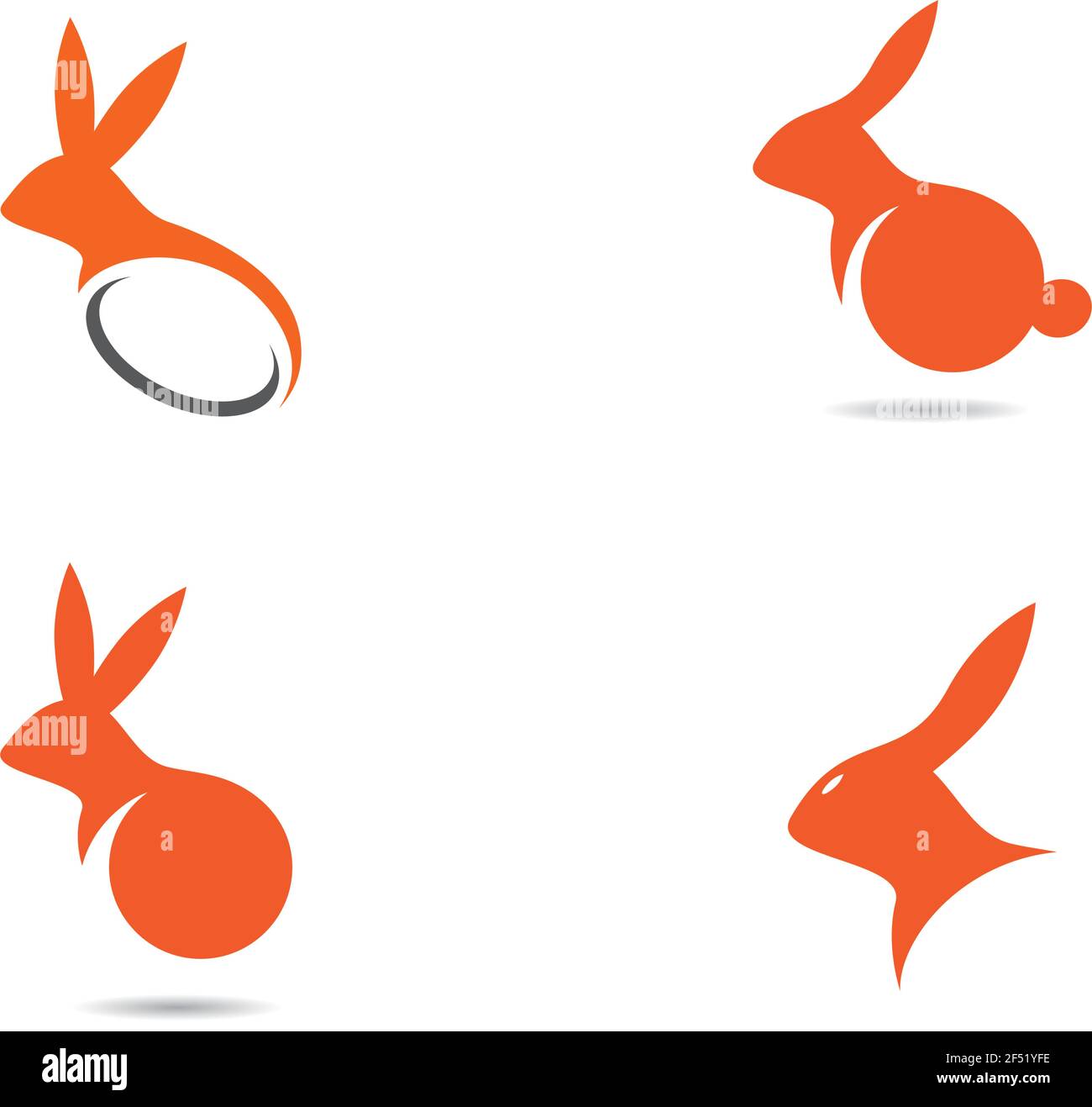 Rabbit Logo template vector icon illustration design Stock Vector