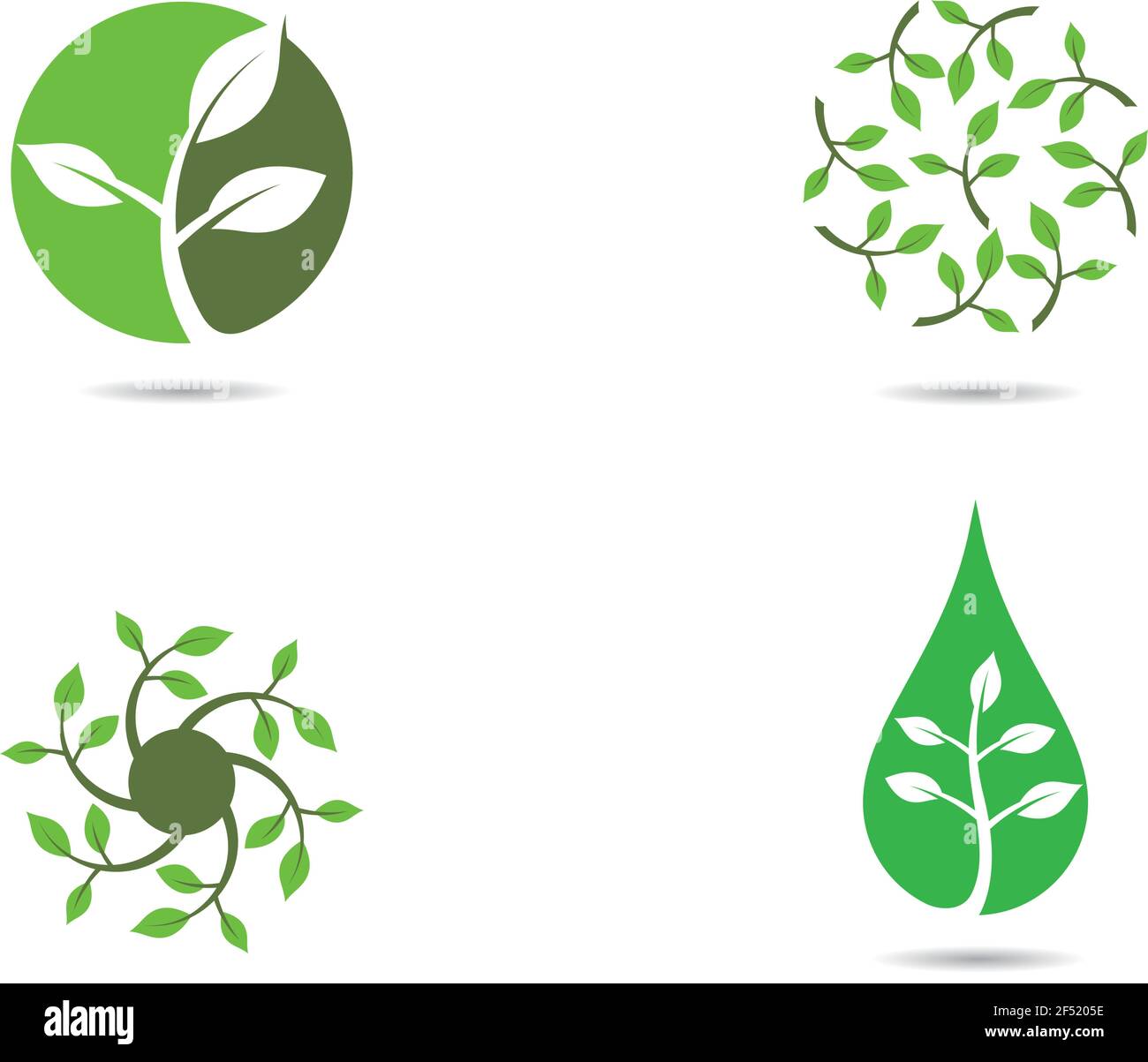 Logos of green leaf ecology nature element vector icon Stock Vector ...