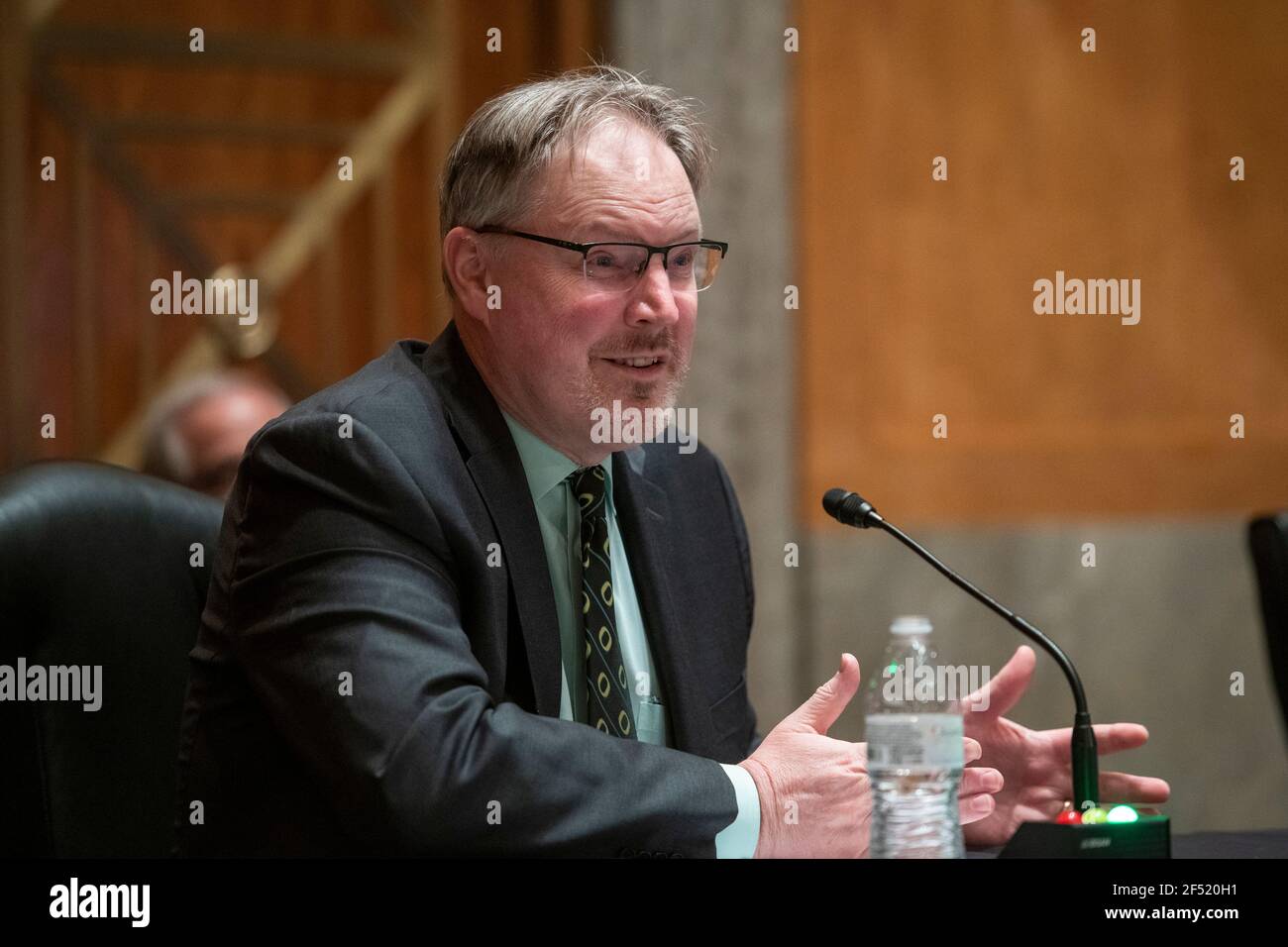 Washington, United States Of America. 23rd Mar, 2021. United States Census Bureau, Acting Director Ron S. Jarmin, PH.D., appears before a Senate Committee on Homeland Security and Governmental Affairs hearing to examine the 2020 census and current activities of the Census Bureau, in the Dirksen Senate Office Building in Washington, DC, Tuesday, March 23, 2021. Credit: Rod Lamkey/CNP | usage worldwide Credit: dpa/Alamy Live News Stock Photo