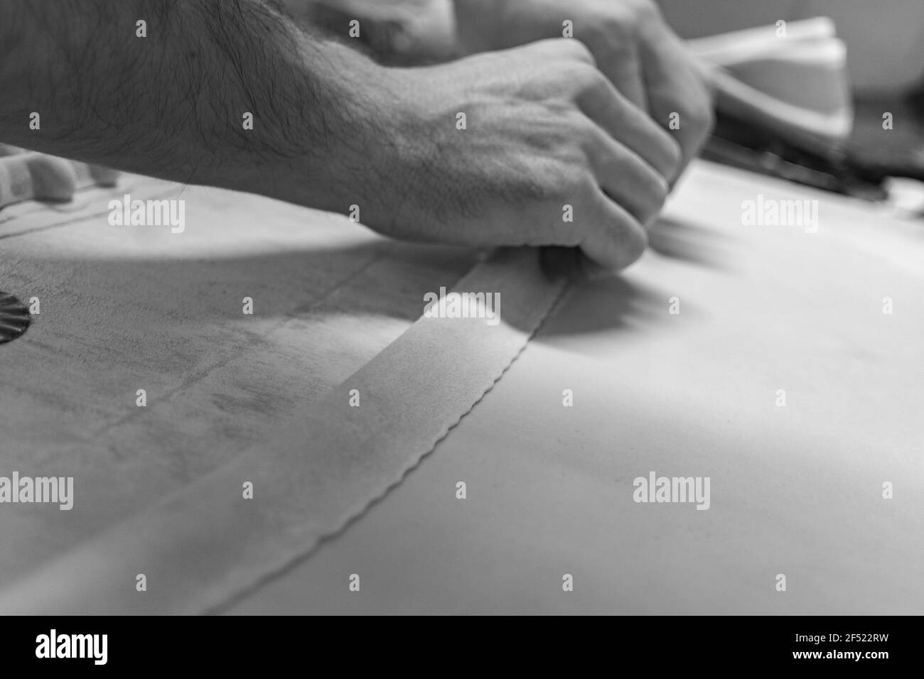 Preparation of fresh handmade pasta (Italian ravioli) Stock Photo