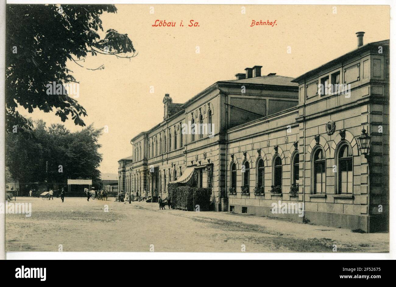 Bahnhof Löbau. railway station Stock Photo