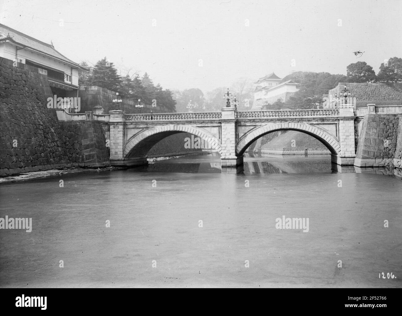 Kaiser's Palace with Bridge (Nijubashi) in Tokyo Stock Photo