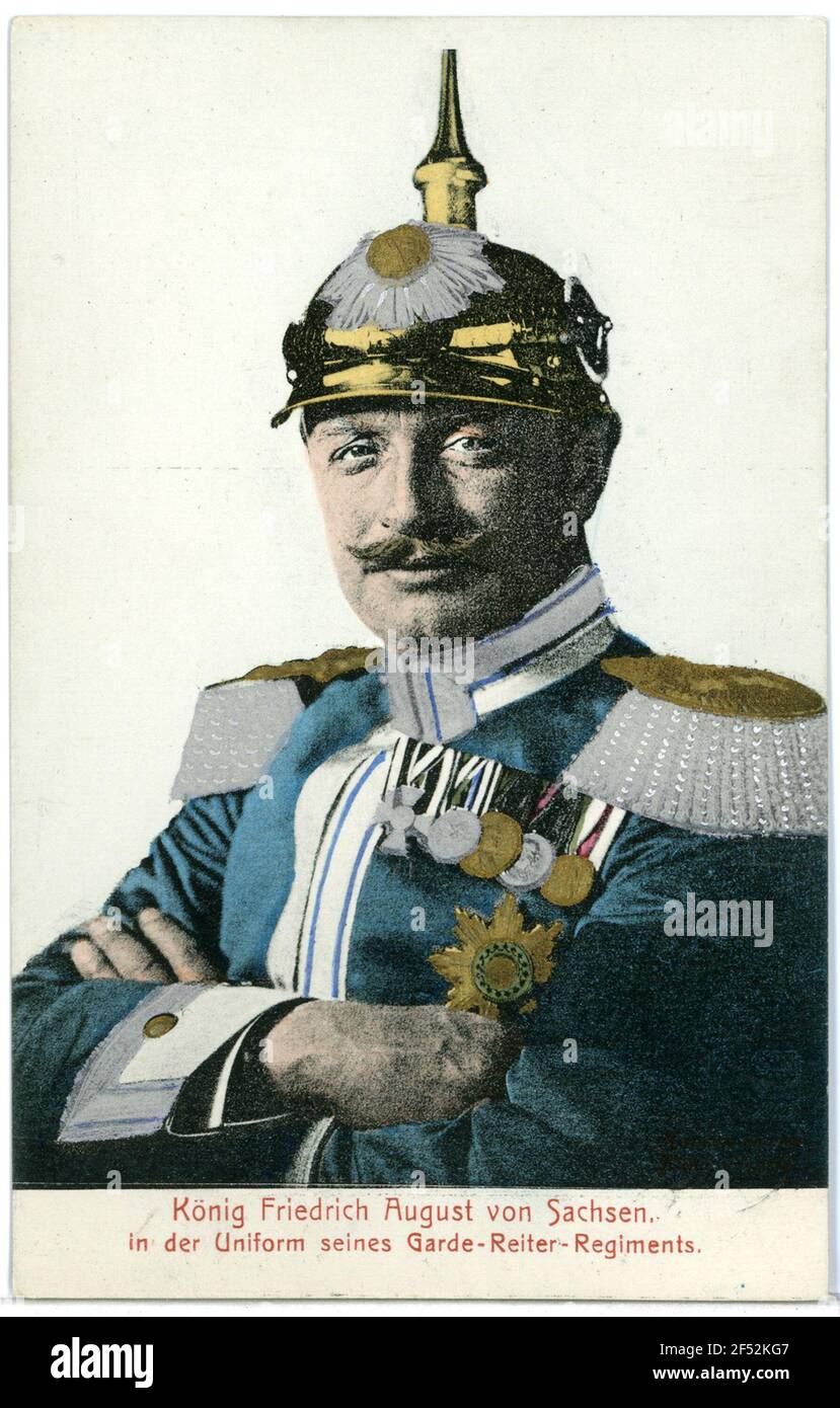 King Friedrich August von Saxony in Uniform Dresden. King Friedrich August von. Saxony in uniform Stock Photo