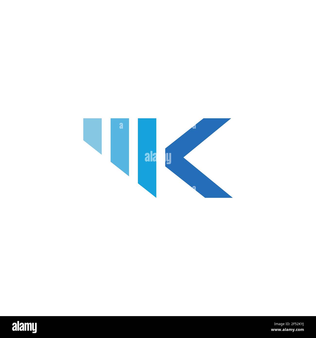 letter m k motion geometric logo vector Stock Vector