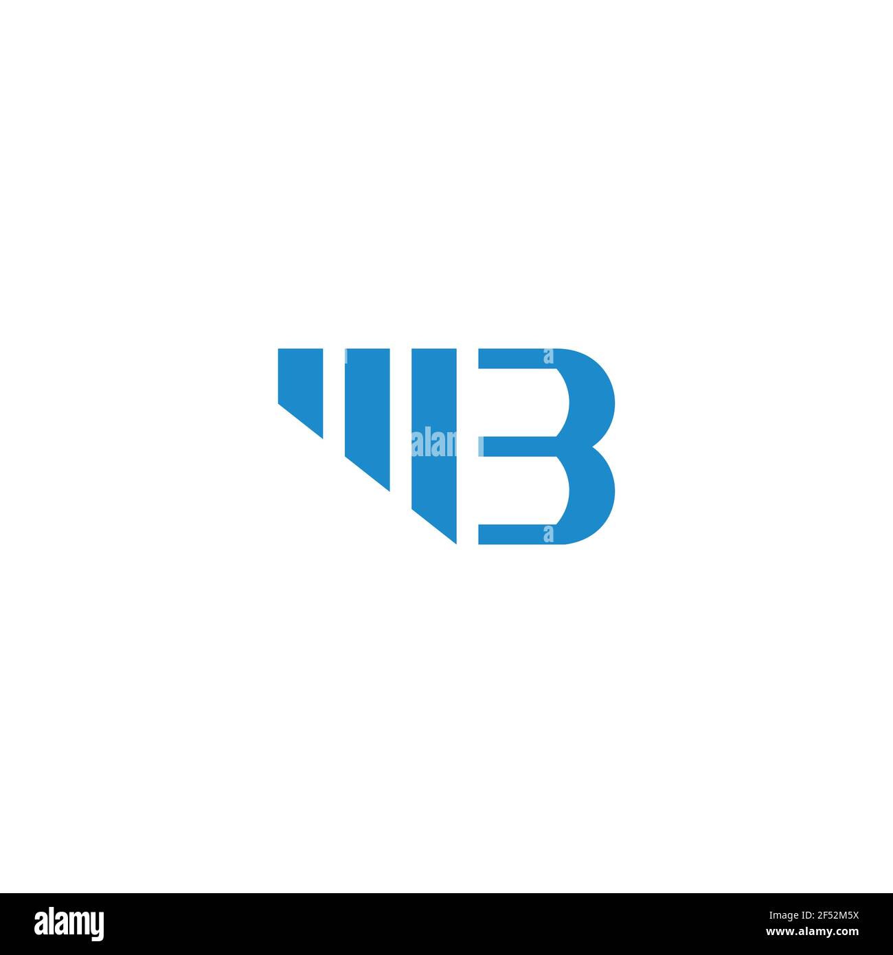 letter mb stripes geometric line simple logo vector Stock Vector