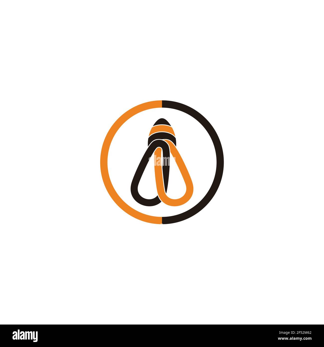 abstract bee linked colorful linear art logo vector Stock Vector