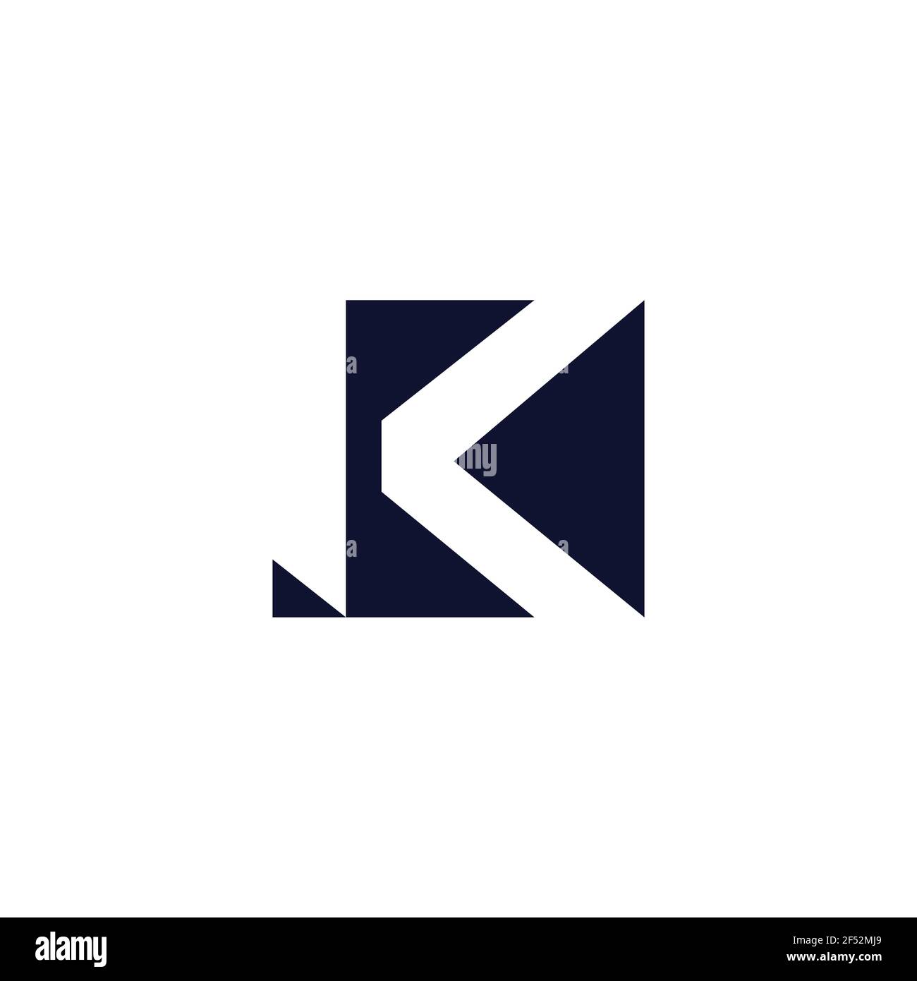 letter ik geometric abstract geometric square logo vector Stock Vector