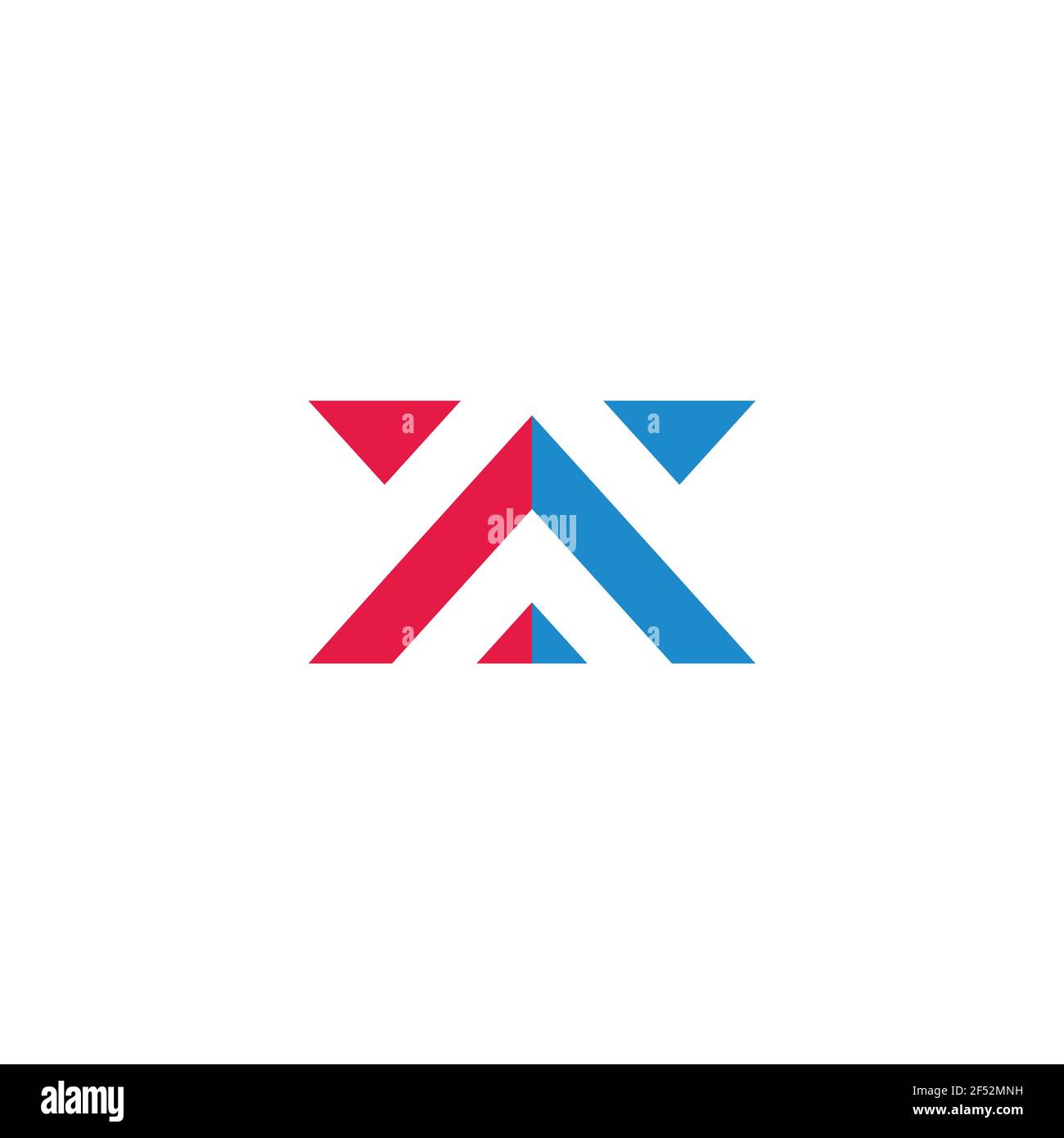 triangle line colorful geometric simple logo vector Stock Vector