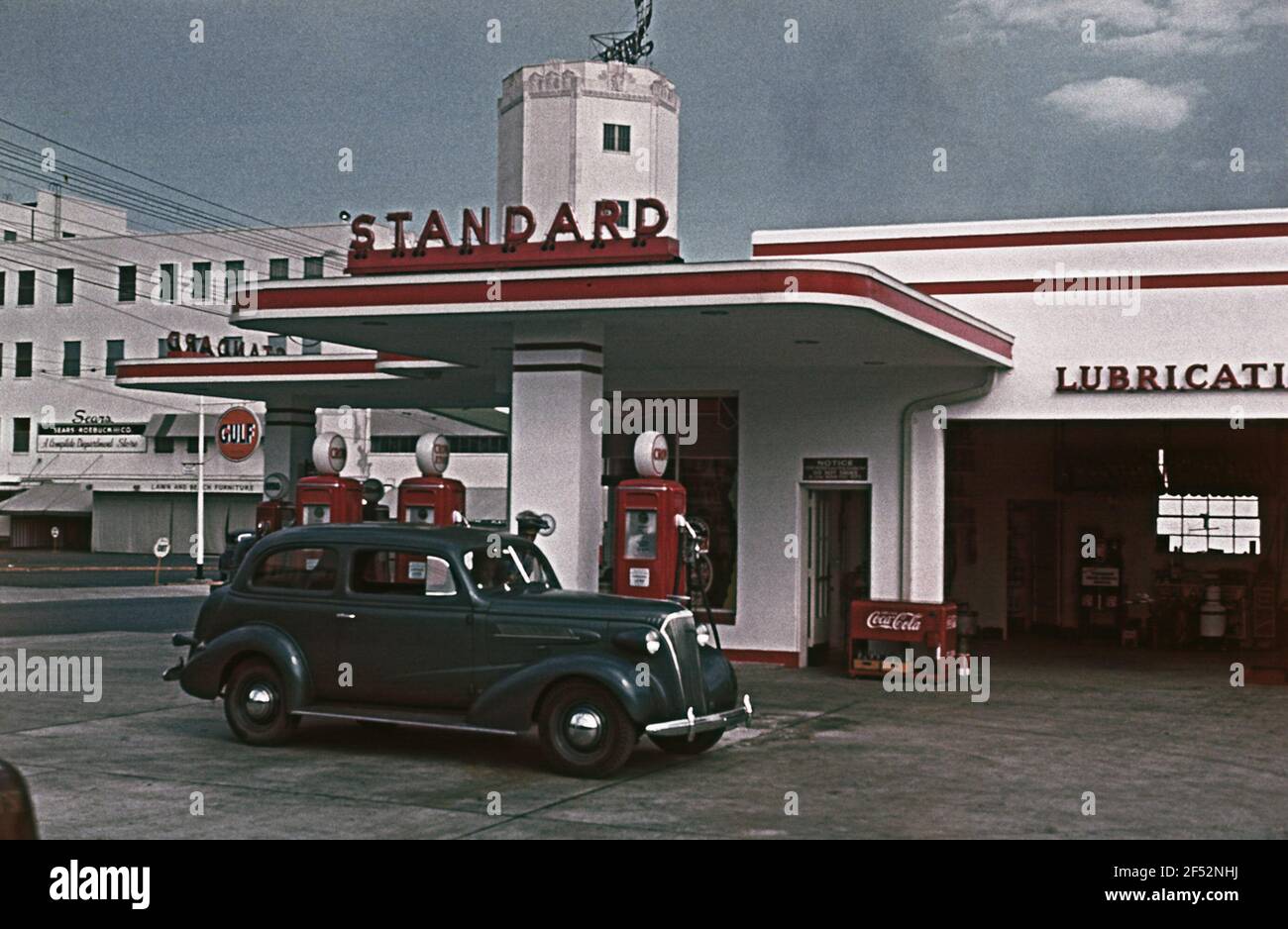 Standard gas station Stock Photo Alamy