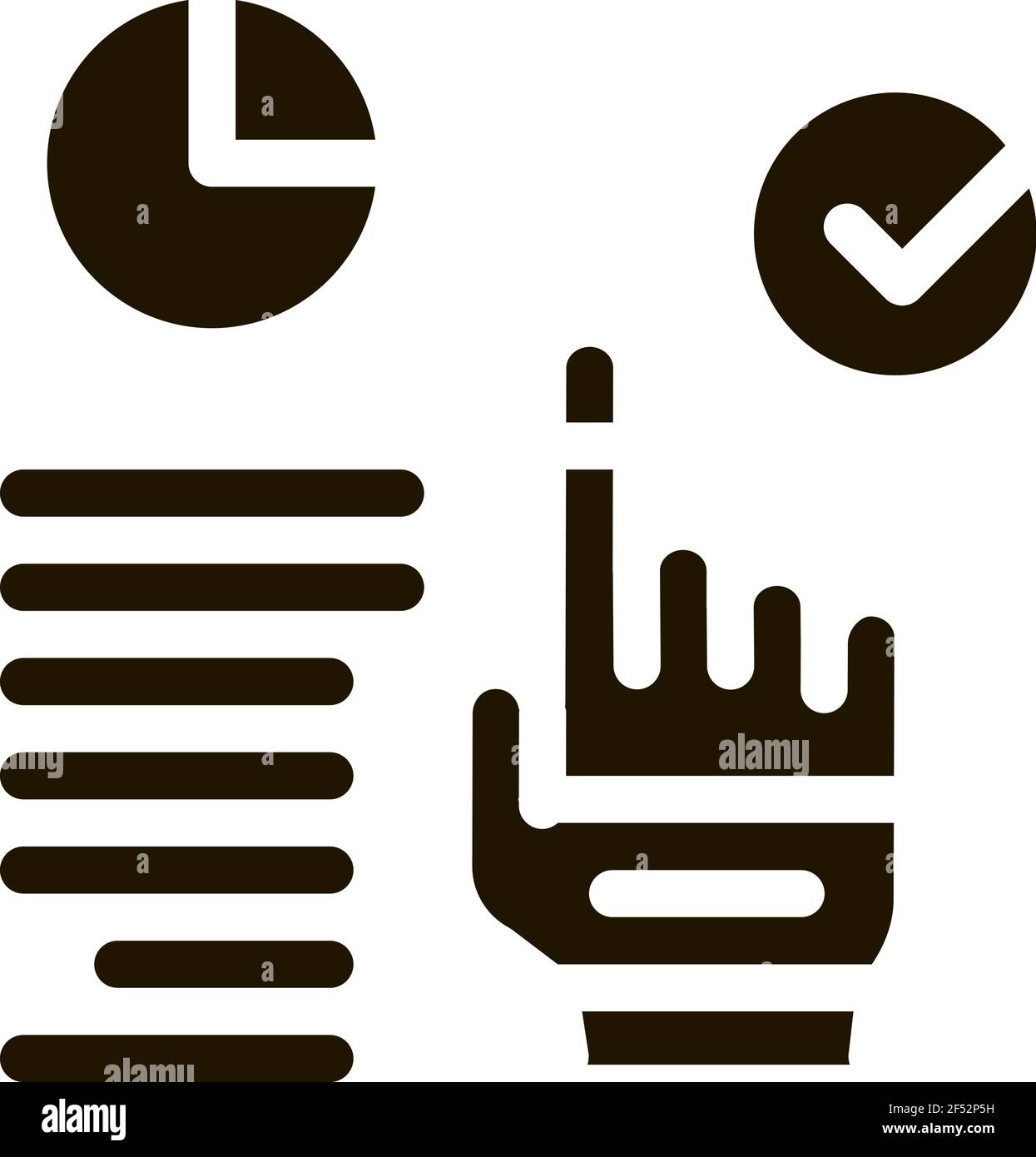 long workflow management icon Vector Glyph Illustration Stock Vector