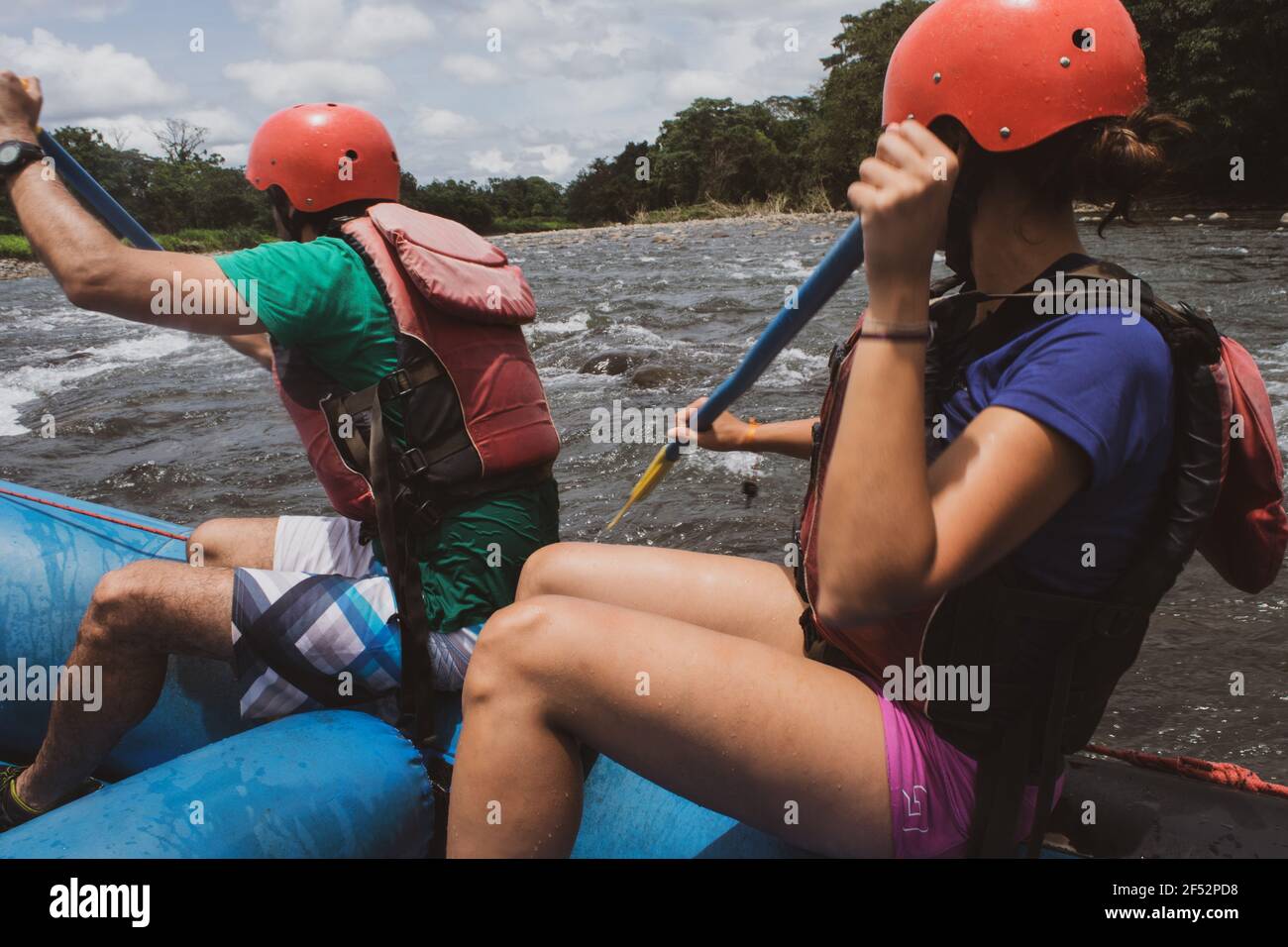 Rafting in Sarapiqui River, Costa Rica Stock Photo
