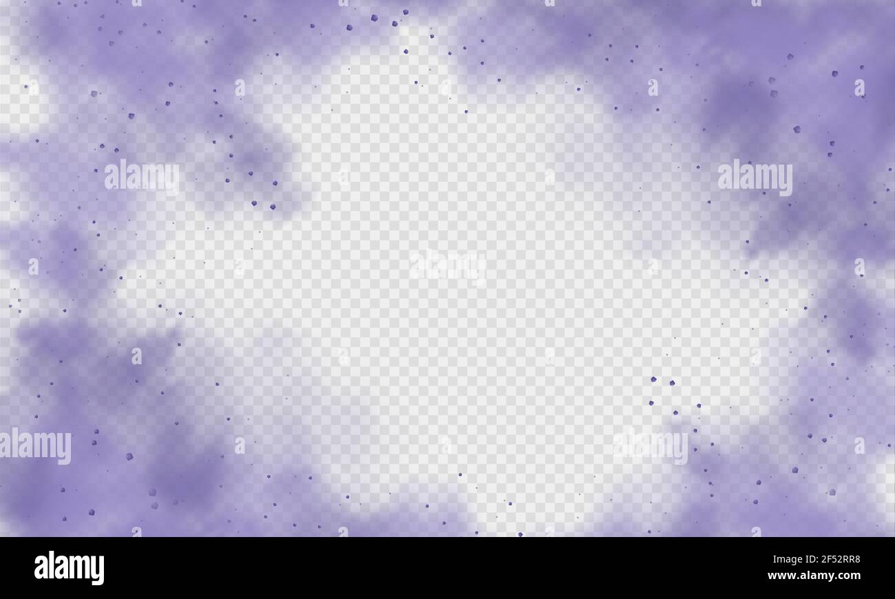 Vector Mystical Purple Backgrounds. Smoke Steam, Cloud Flow, Fluid