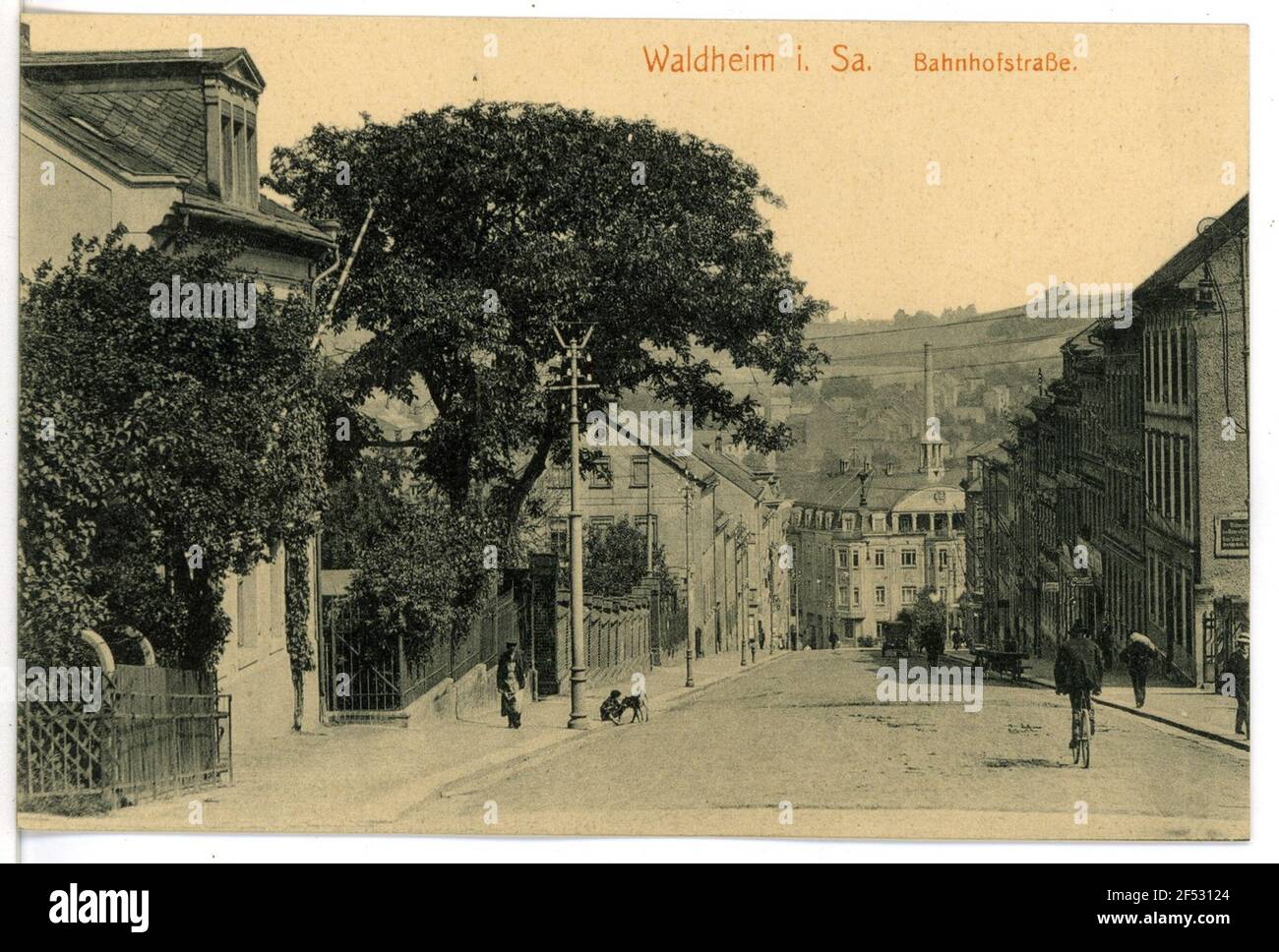 Bahnhofstraße Waldheim. Station road Stock Photo Alamy