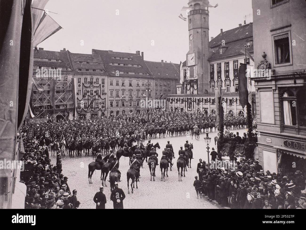 Visit King Friedrich August III. of Saxony in Bautzen Stock Photo