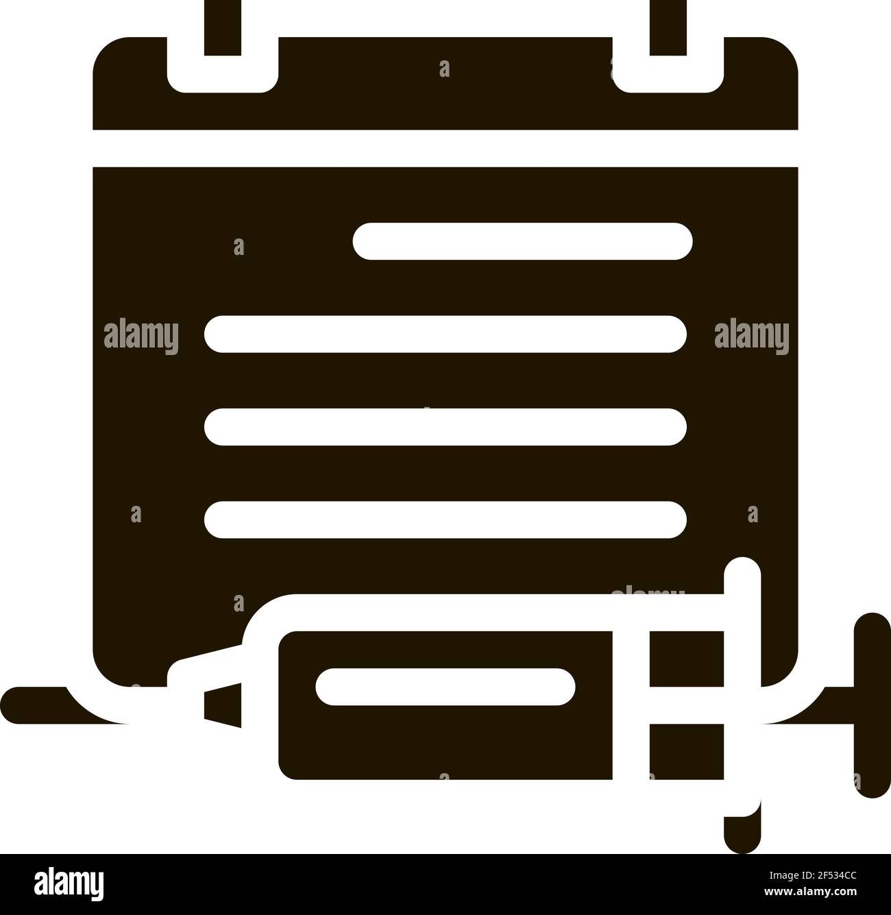 injection schedule icon Vector Glyph Illustration Stock Vector Image ...