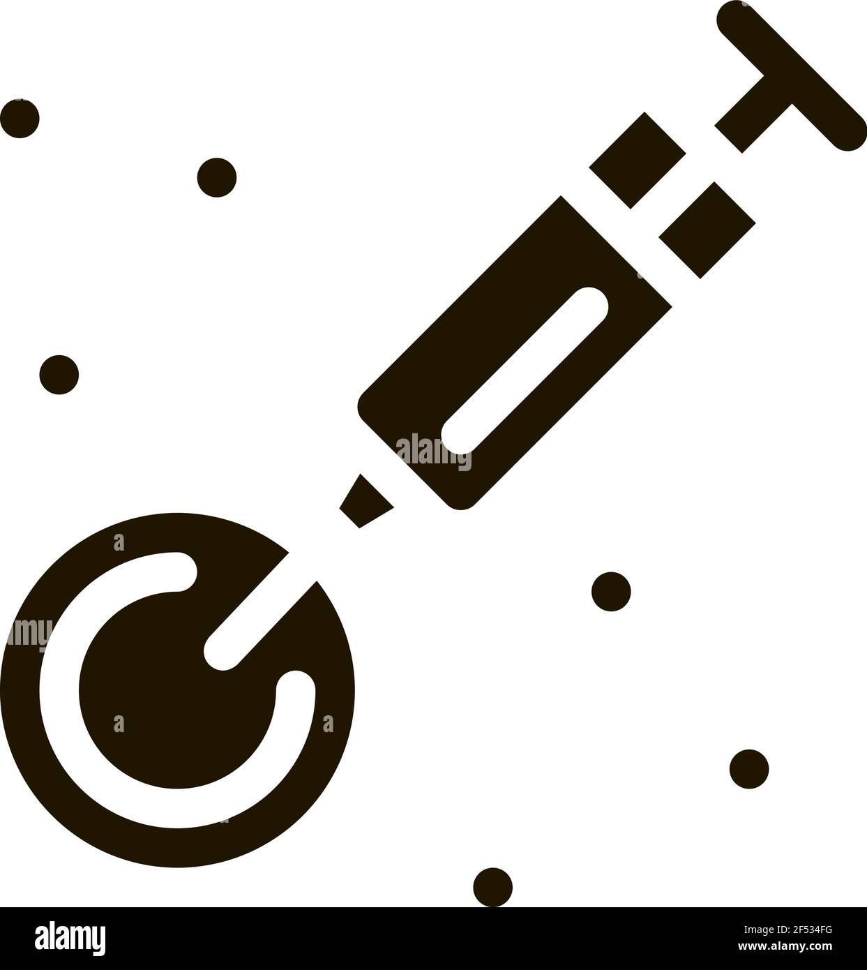 injection exactly to appointed place icon Vector Glyph Illustration ...