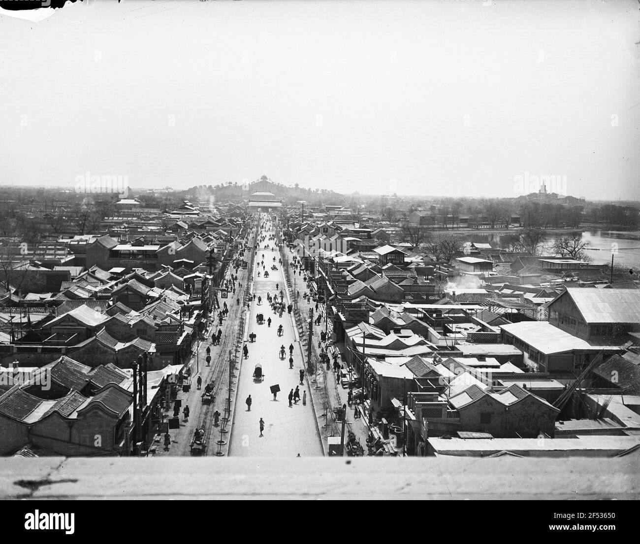 Beijing forbidden city scenery Black and White Stock Photos & Images ...
