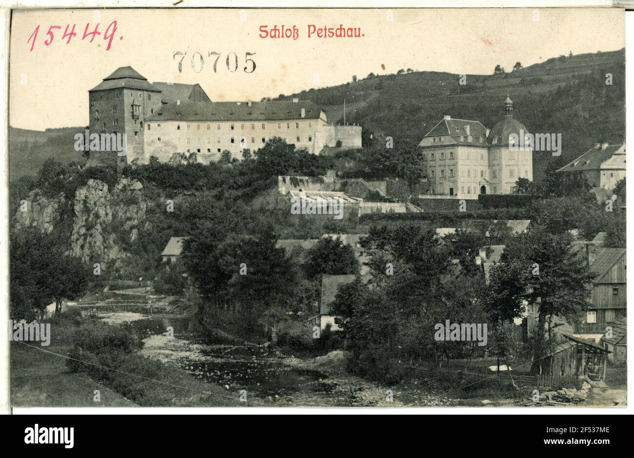 View to Petschau, Castle View to Petschau, Castle Stock Photo