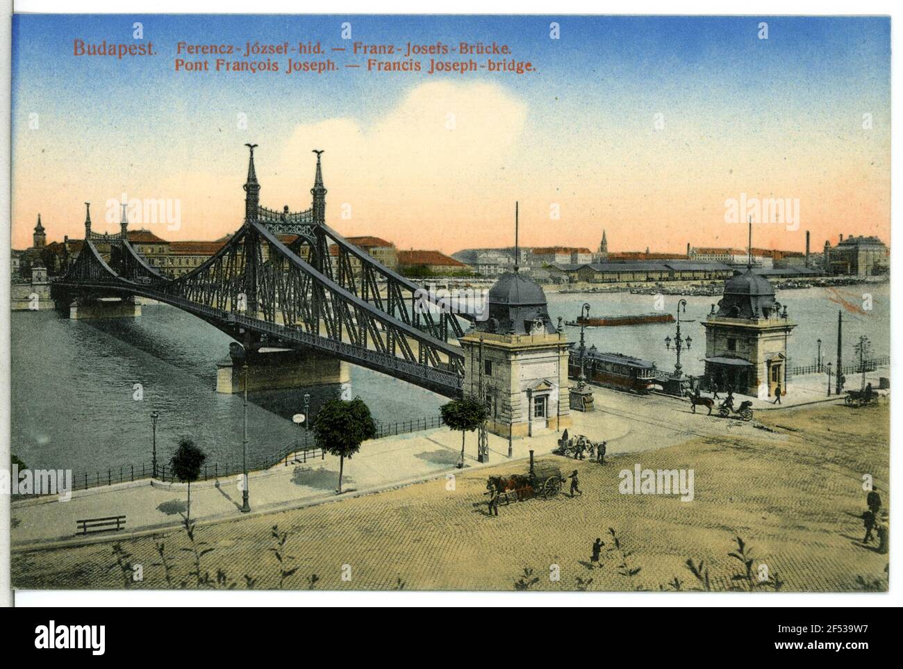 Franz Josefs Bridge Budapest. FranzJosephs Bridge (18941896 Stock