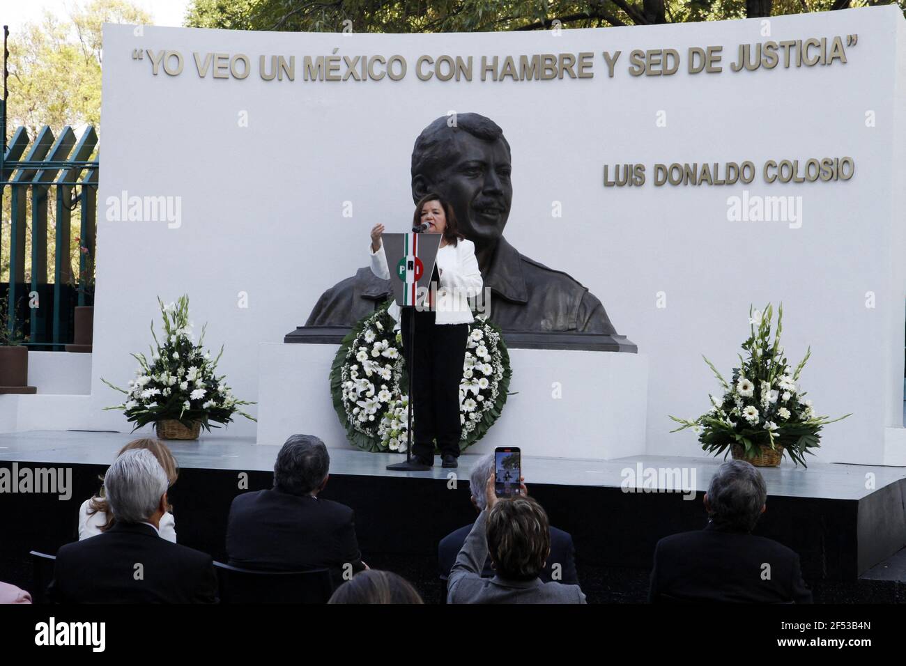 Mexico City Mexico March 23 Laura Elena Colosio Murrieta Sister Of The Politician Assassinated Speaks During The Ceremony Marking The 27th Anniversary Of The Murder Presidential Candidate In 1994 Luis Donaldo