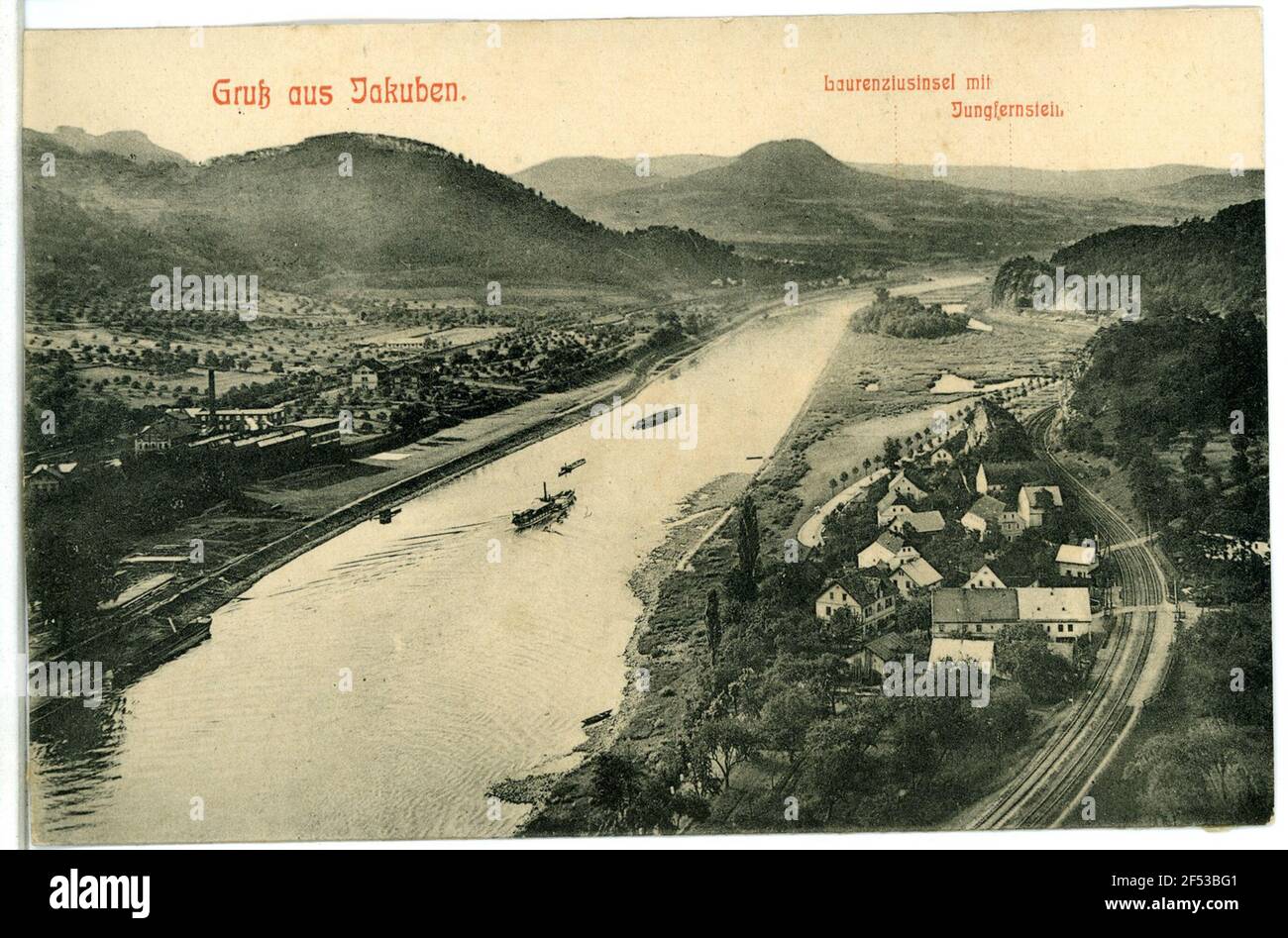 View of Jakuben, Laurenziusinsel Jakuben. View of Jakuben, Laurenziusinsel Stock Photo