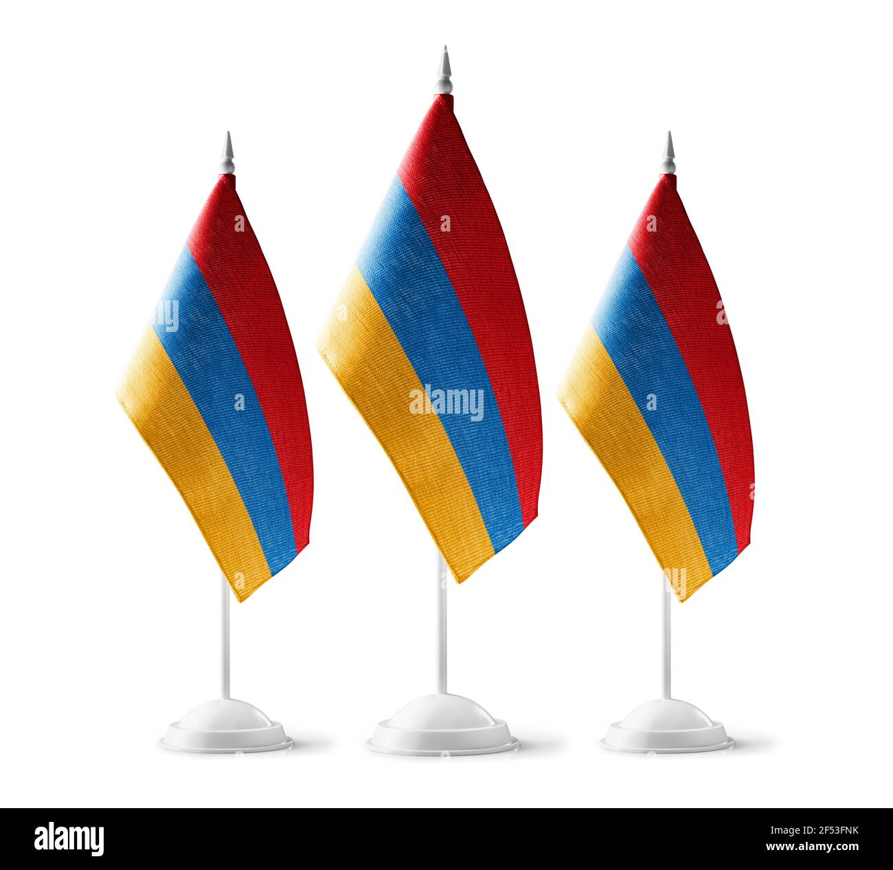 Small national flags of the Armenia on a white background Stock Photo ...