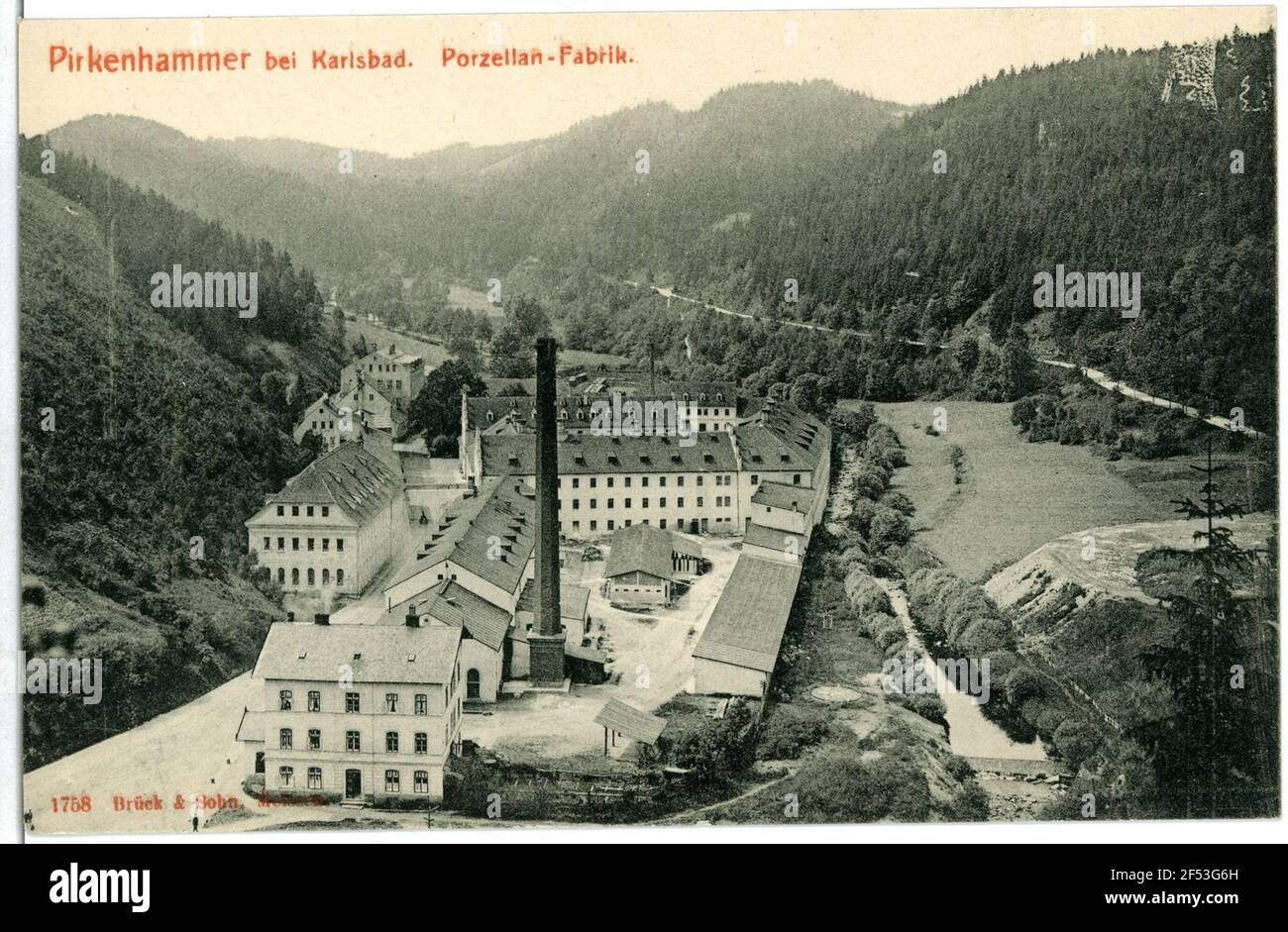 Porzellanfabrik View of Pirkenhammer Stock Photo