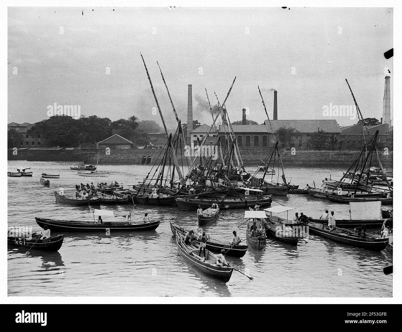 Bombay (India). Yacht- undo boats shop Stock Photo