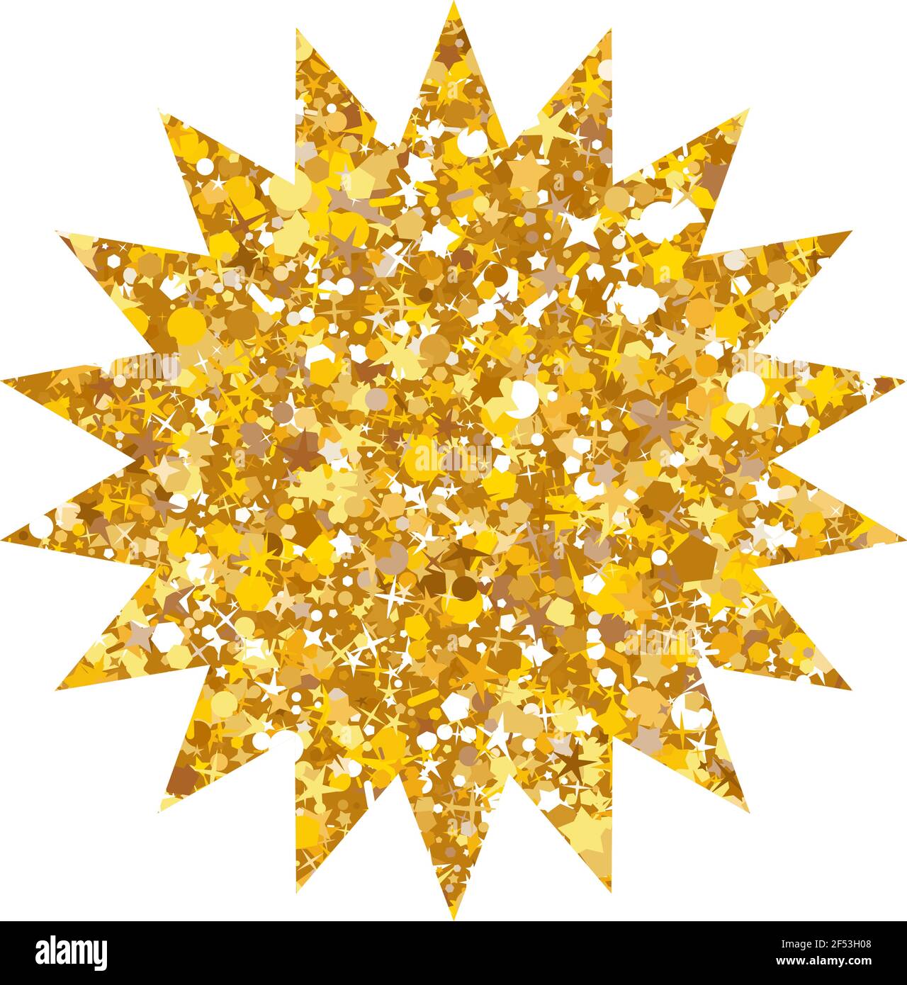 Vector luxury gold star. Rating, award and insignia. Stock Vector