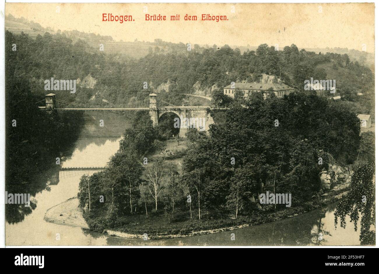 Bridge with the elbogen Elbogen. Bridge with the elbogen Stock Photo