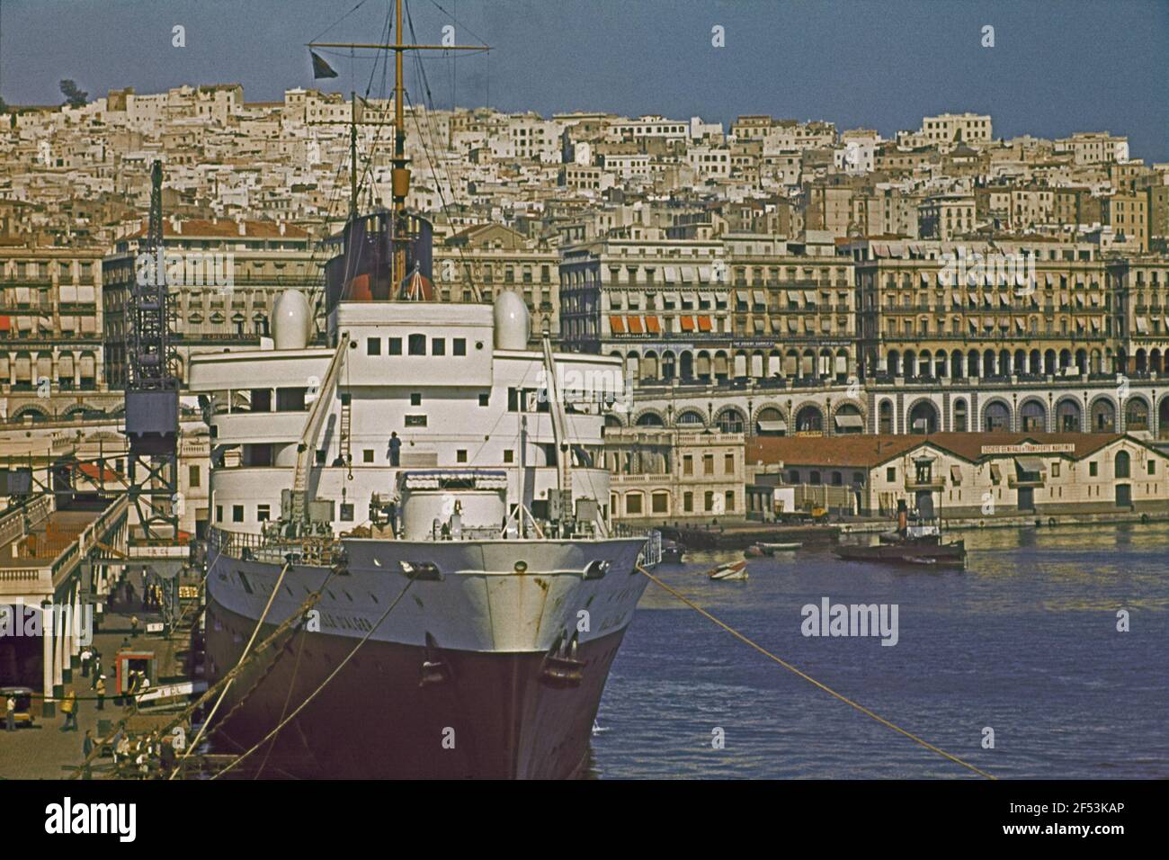 Travel Photos Algeria. Algiers. Port. View from the passenger ship to the  city. View with ship "Ville d'Alger Stock Photo - Alamy