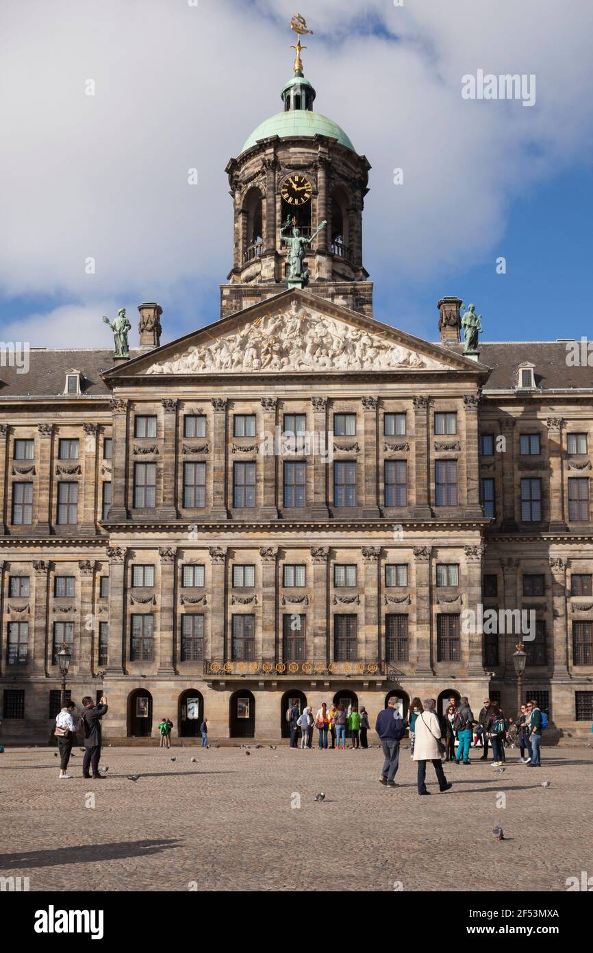 geography / travel, Netherlands, Holland, Amsterdam, Dam, Royal castle, Additional-Rights-Clearance-Info-Not-Available Stock Photo