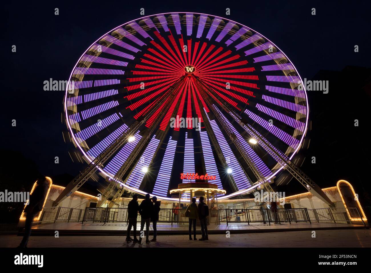 geography / travel, Germany, North Rhine-Westphalia, Ruhr area, dinner, Ferris wheel, Additional-Rights-Clearance-Info-Not-Available Stock Photo