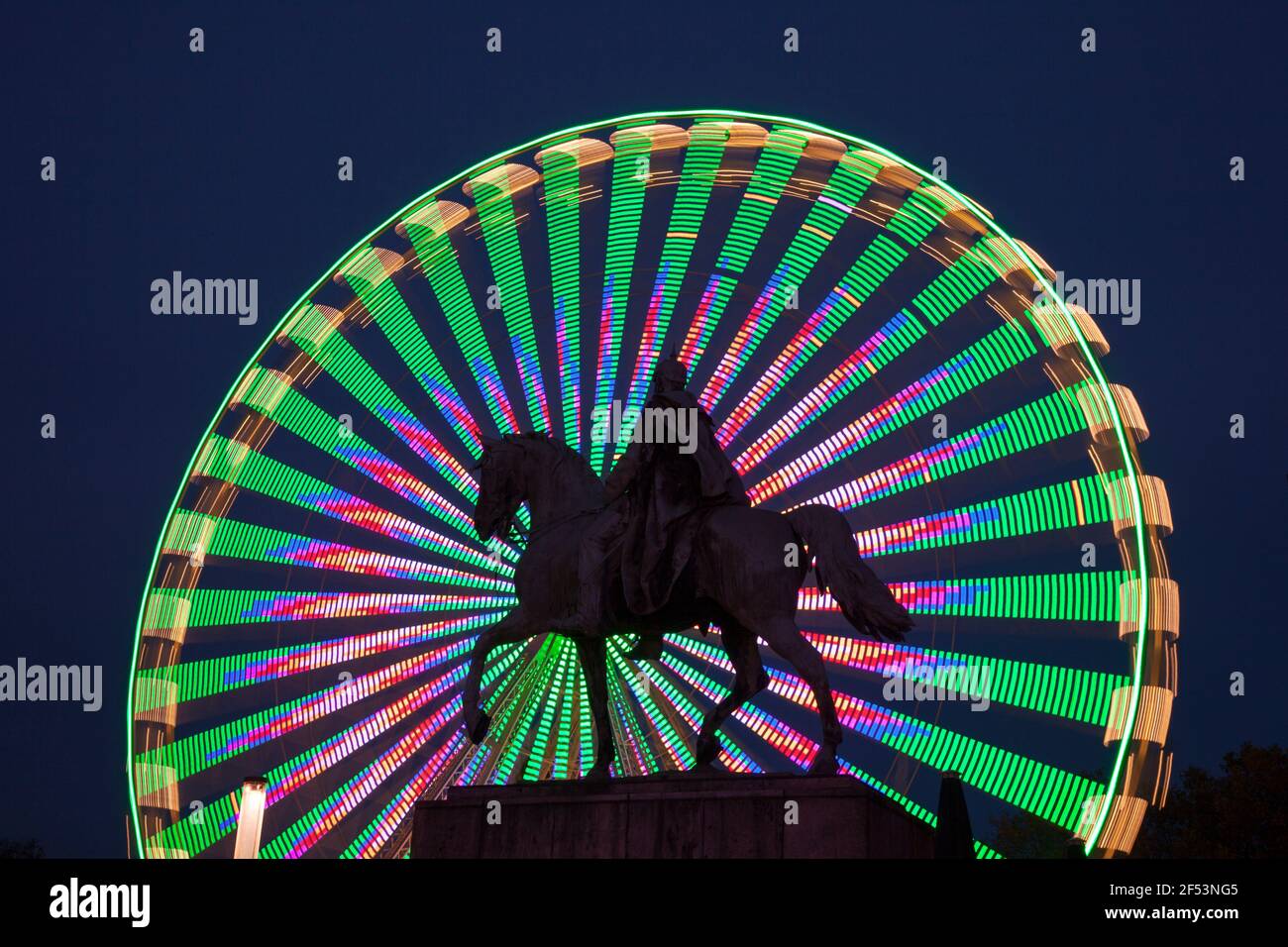geography / travel, Germany, North Rhine-Westphalia, Ruhr area, dinner, Ferris wheel, Kaiser William M, Additional-Rights-Clearance-Info-Not-Available Stock Photo