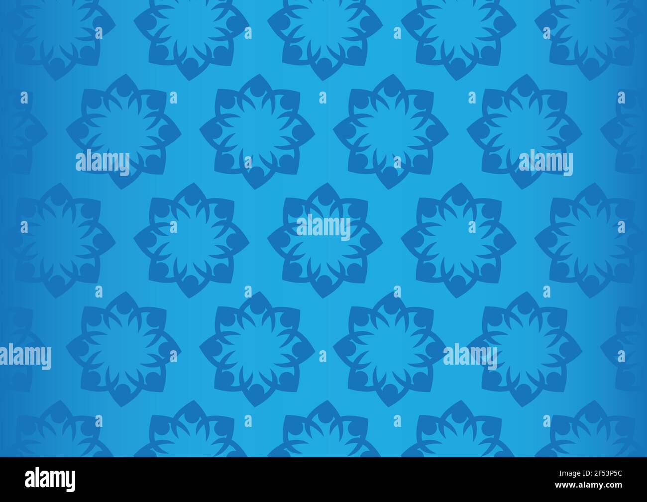 Dark blue abstract flower design as seamless repeat pattern isolated on ...