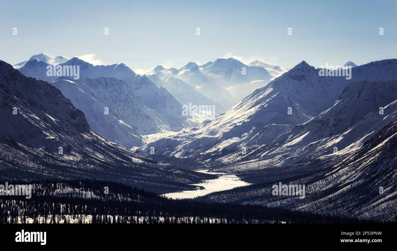 geography / travel, USA, Alaska, Matanuska-Gletscher, mountains, winter, Additional-Rights-Clearance-Info-Not-Available Stock Photo