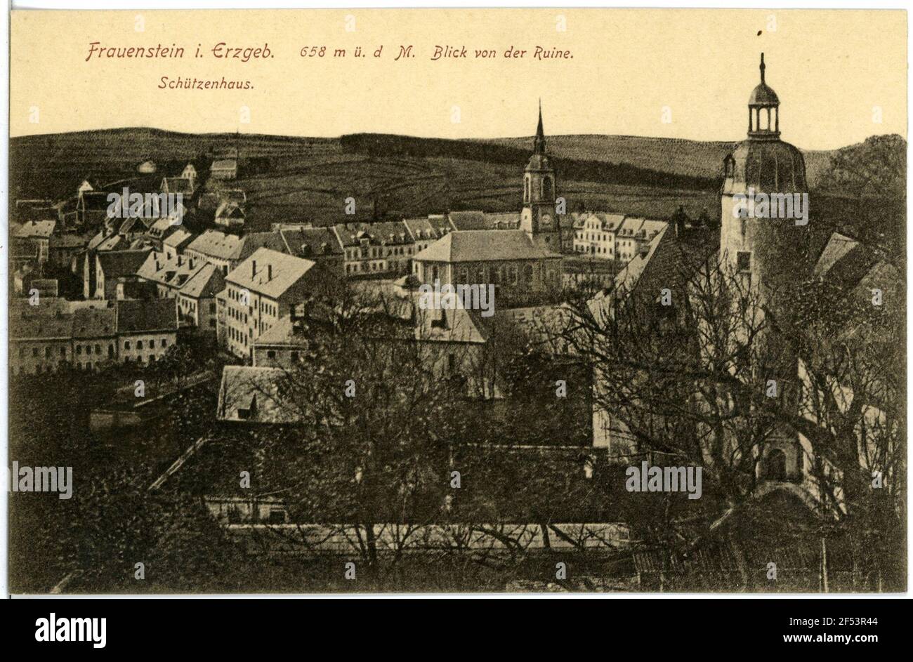 View of Frauenstein from the ruin Frauenstein. View of Frauenstein from ...