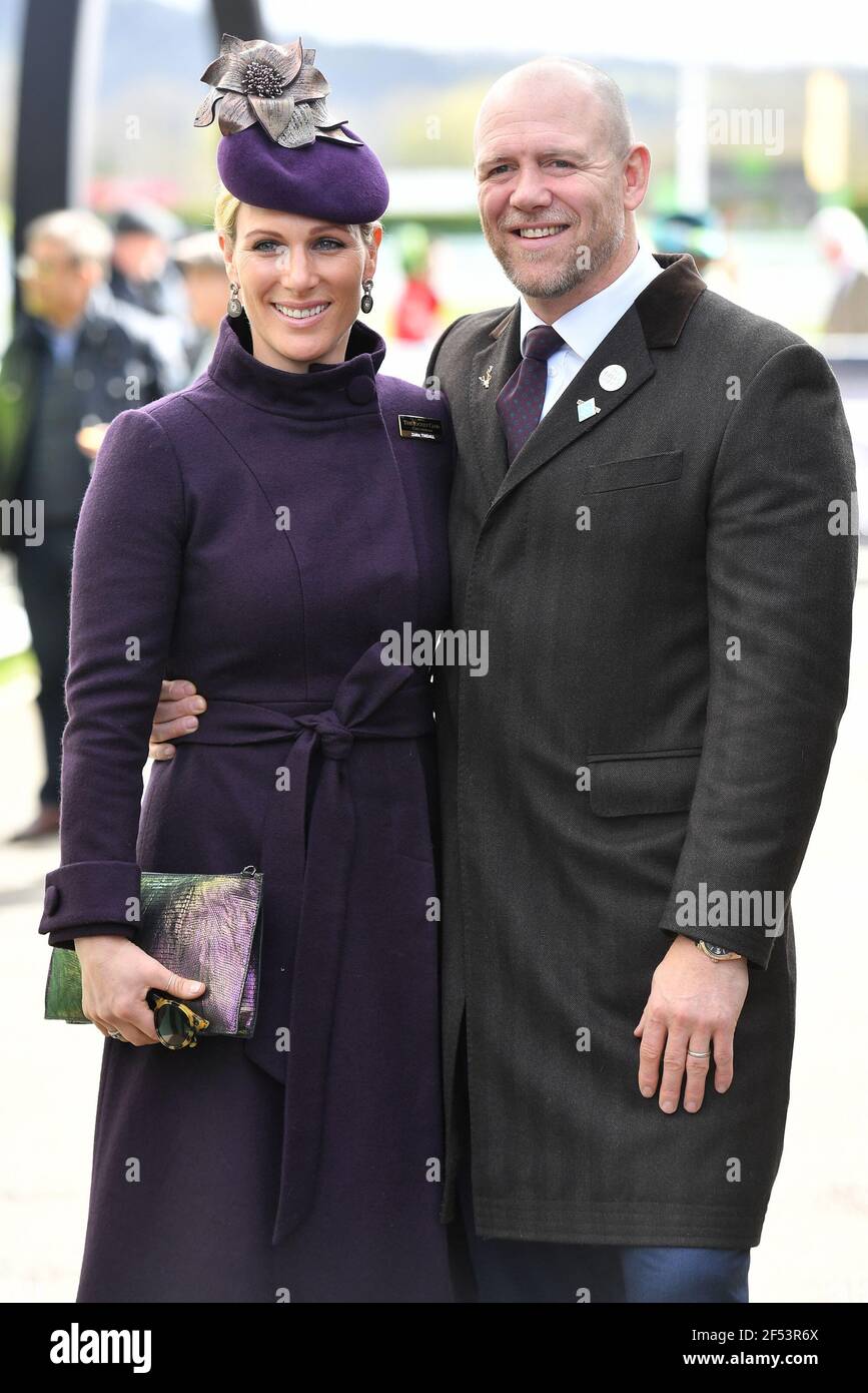 File photo dated 13/03/20 of Zara Tindall and Mike Tindall at Cheltenham  Racecourse. Zara Tindall has given birth to a son, who has been named Lucas  Philip Tindall, the couple have announced.