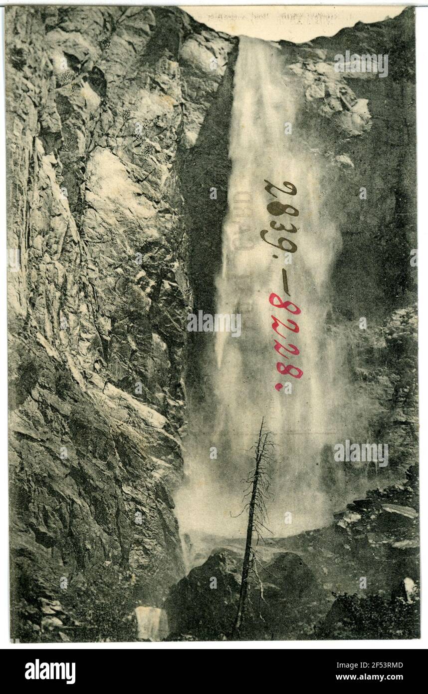 Bridal Veil Falls Yosemite. Bridalveil Falls, Yosemite, Cal Stock Photo