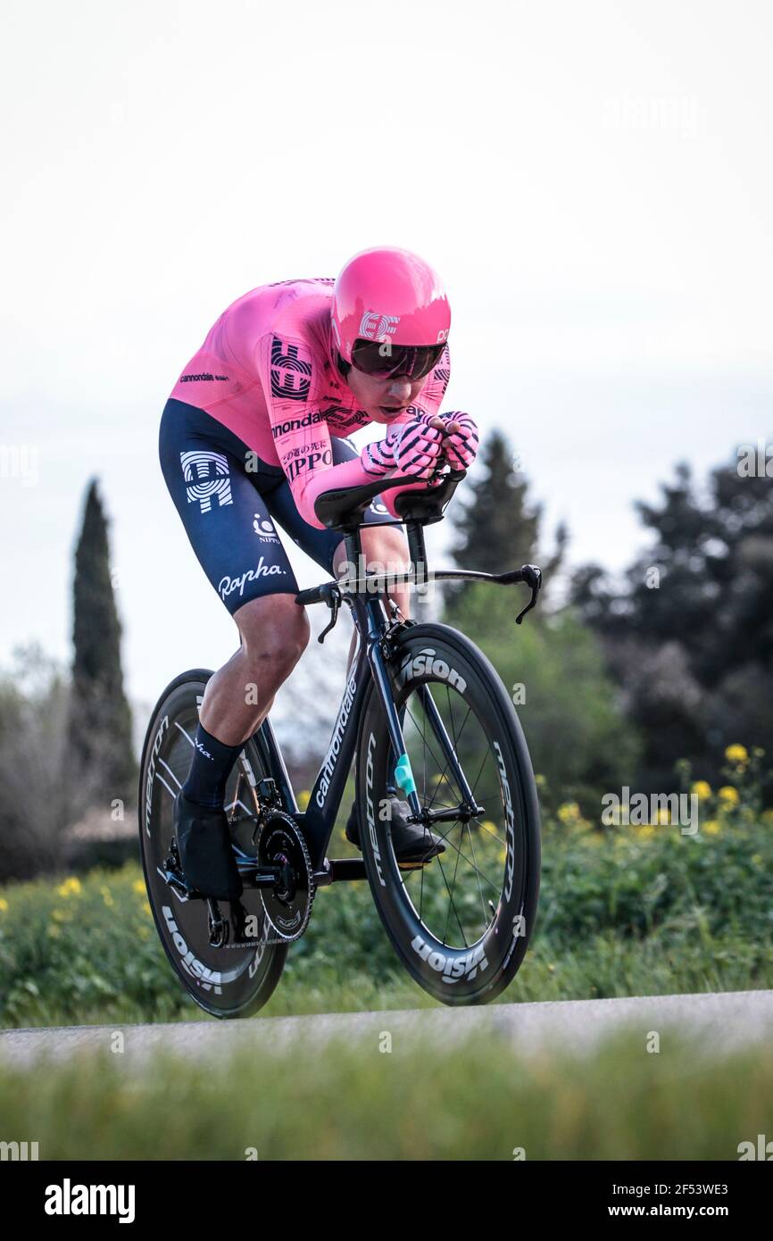 Volta Catalonia 23.3.2021 Michael Valgren riding for Team EF Education Nippo. in the 18.5km time trial near Banyoles Spain Stock Photo Alamy